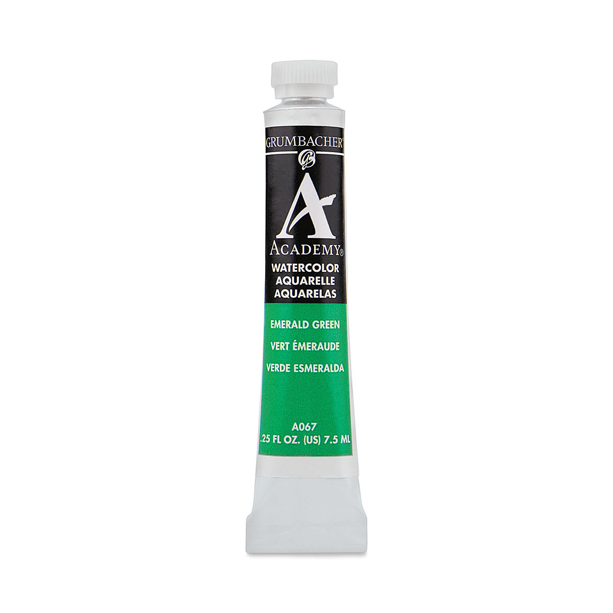 Grumbacher Academy Watercolor - Emerald Green, 7.5 ml tube