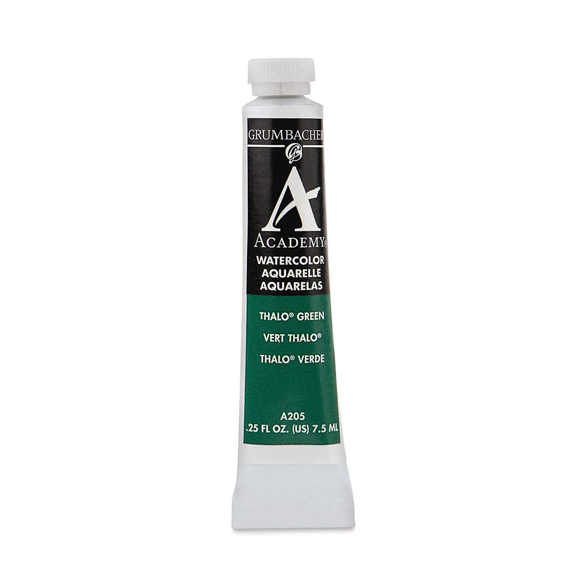 Grumbacher Academy Watercolor - Thalo Green (Blue Shade), 7.5 ml tube
