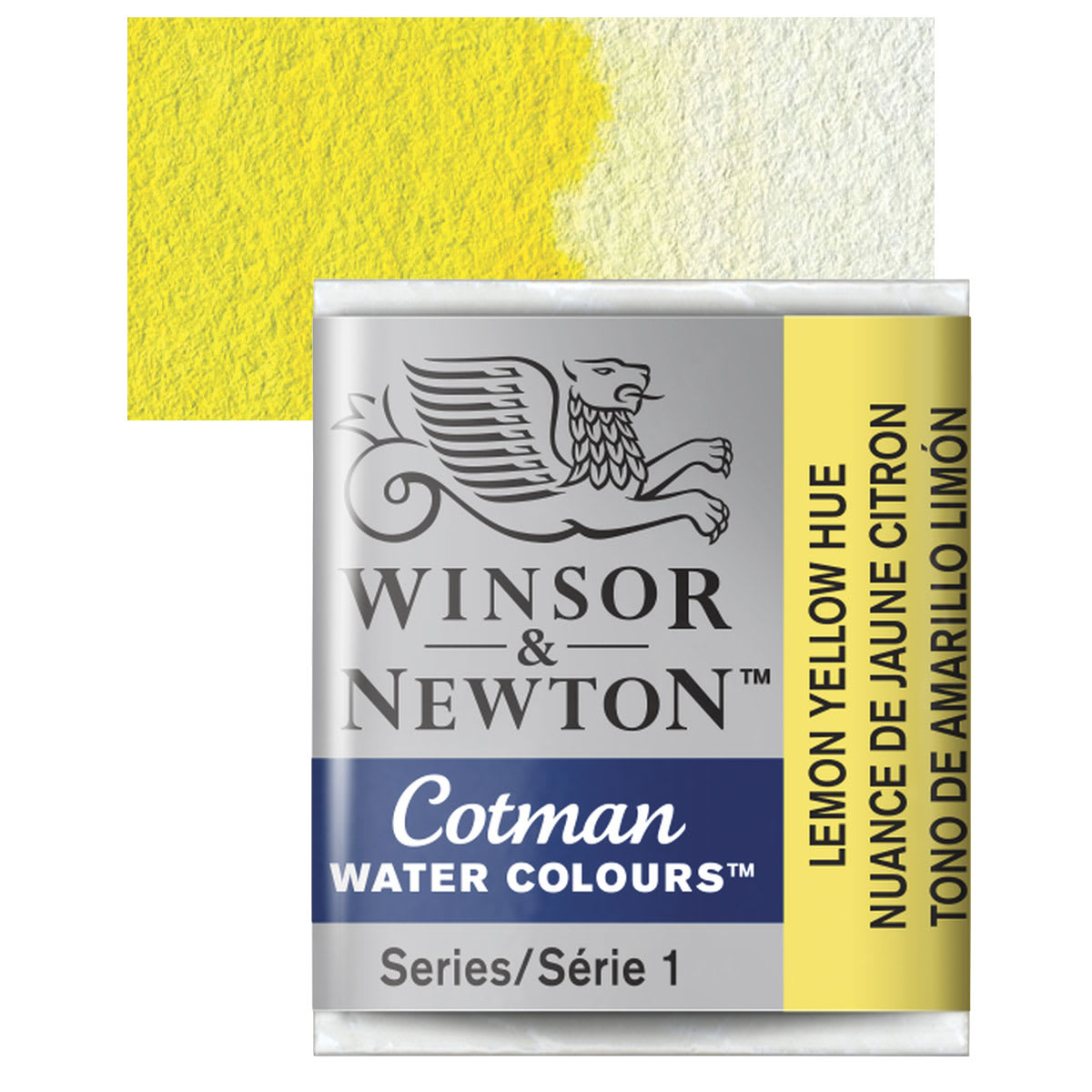 Winsor & Newton Cotman Watercolor Half Pan - Cadmium Orange Hue and swatch