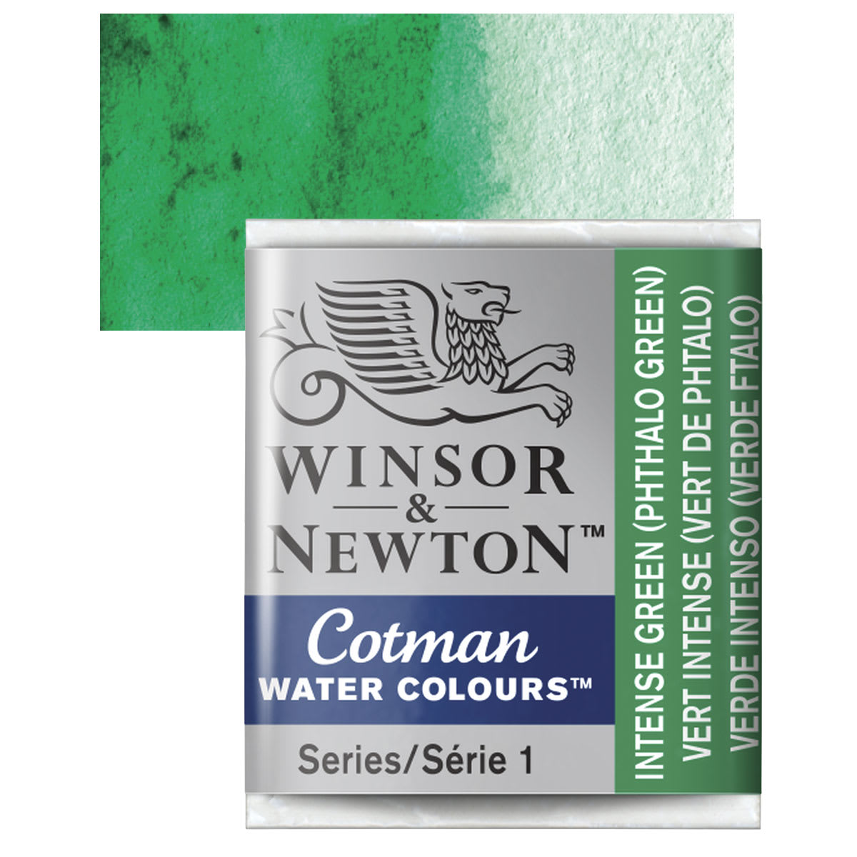 Winsor & Newton Cotman Watercolor Half Pan - Cadmium Orange Hue and swatch