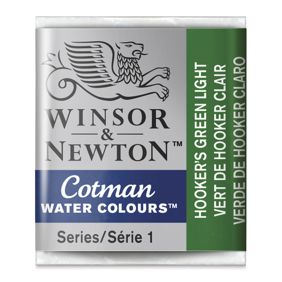 Winsor & Newton Cotman Watercolor Half Pan - Hookers Green Light