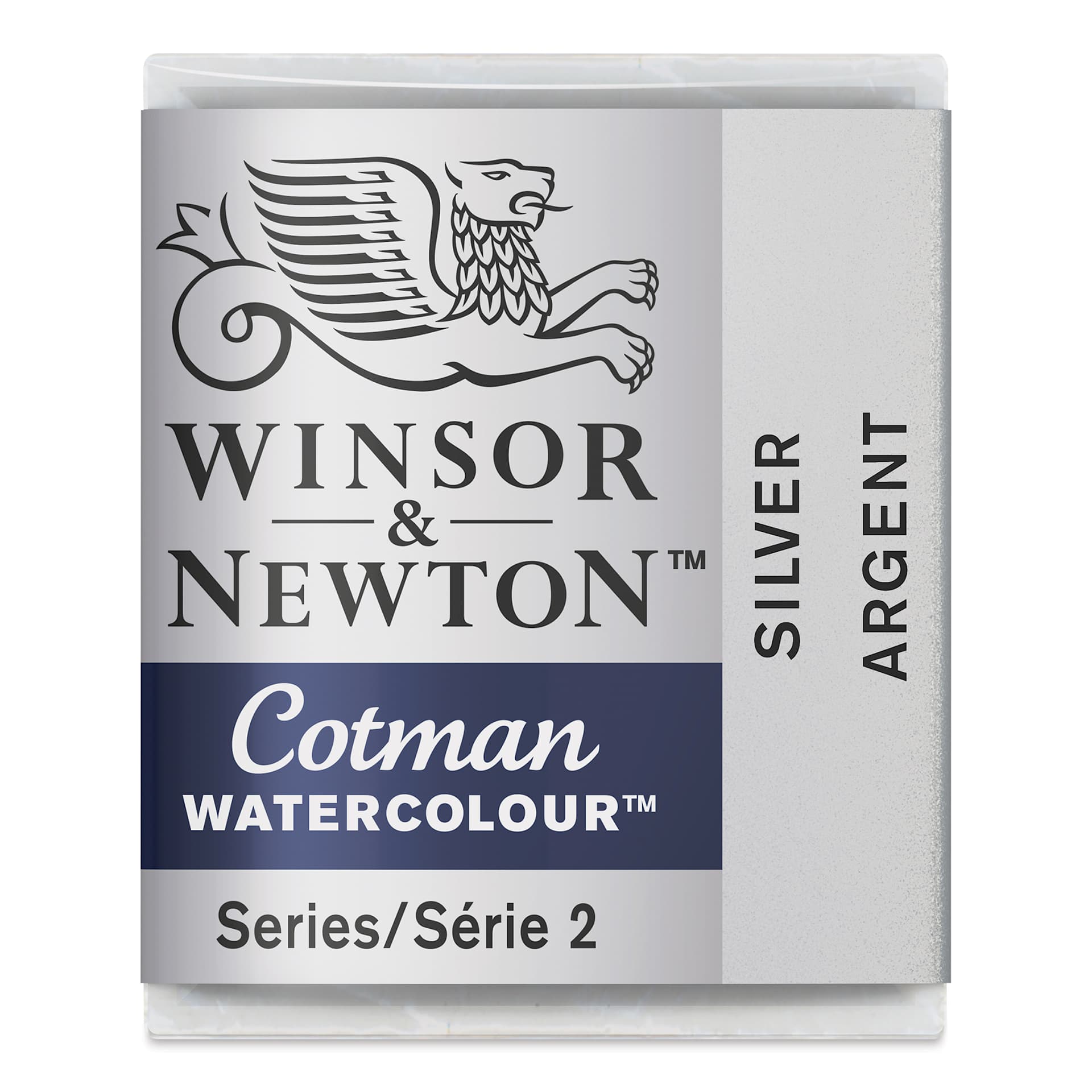 Winsor & Newton Cotman Watercolor - Silver, Half Pan