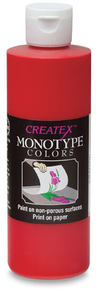 Createx Monotype Colors - Front of single bottle of Red Monotype color shown