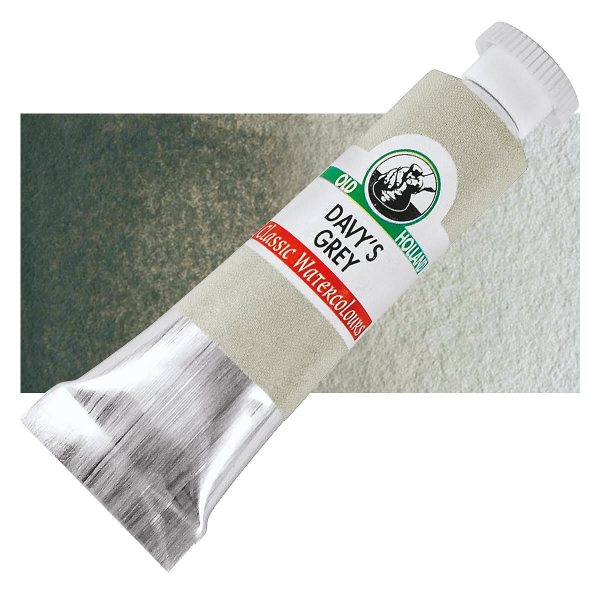 Old Holland Classic Artist Watercolor - Davy's Gray, 6 ml tube and swatch