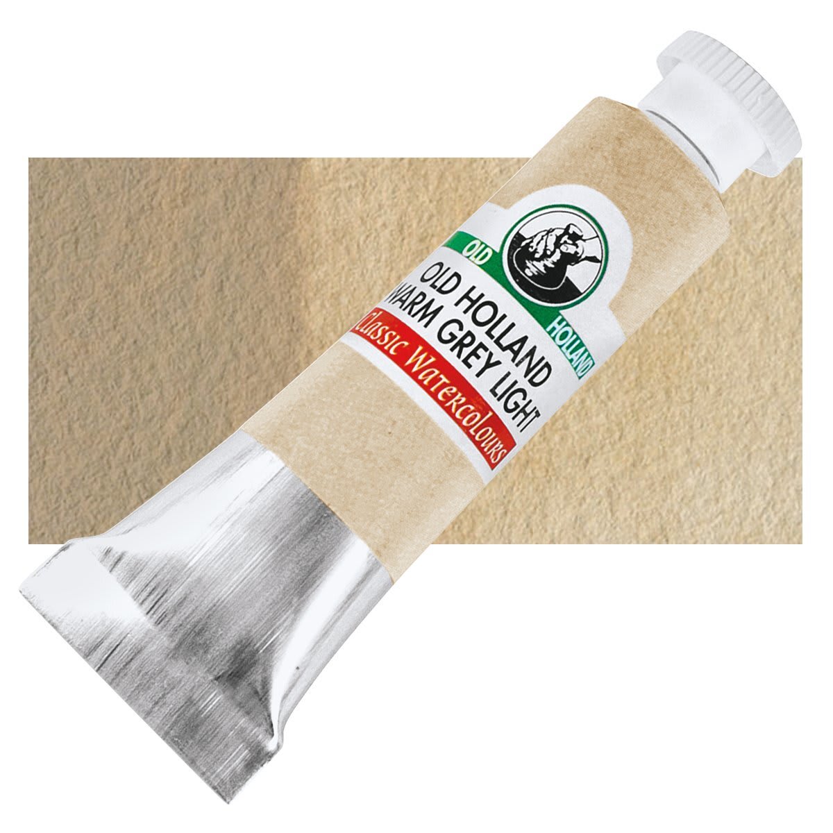 Old Holland Classic Artist Watercolor - Old Holland Warm Gray Light, 6 ml tube and swatch