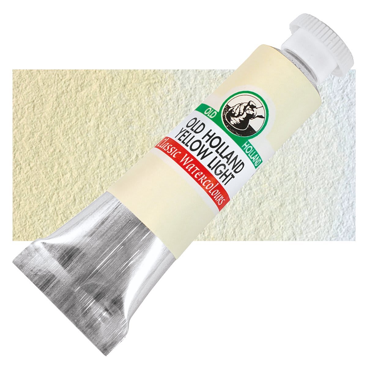 Old Holland Classic Artist Watercolor - Old Holland Yellow Light, 6 ml tube and swatch
