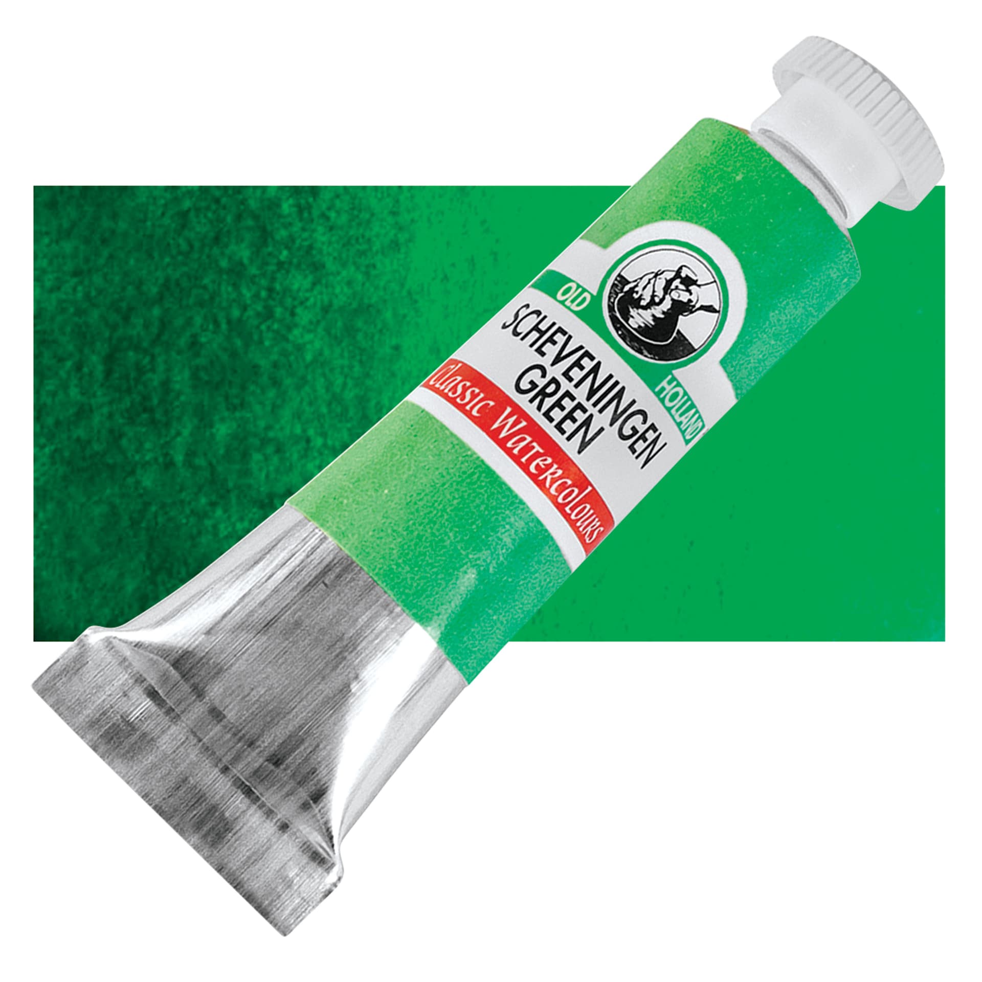 Old Holland Classic Artist Watercolor - Scheveningen Green, 6 ml tube with swatch