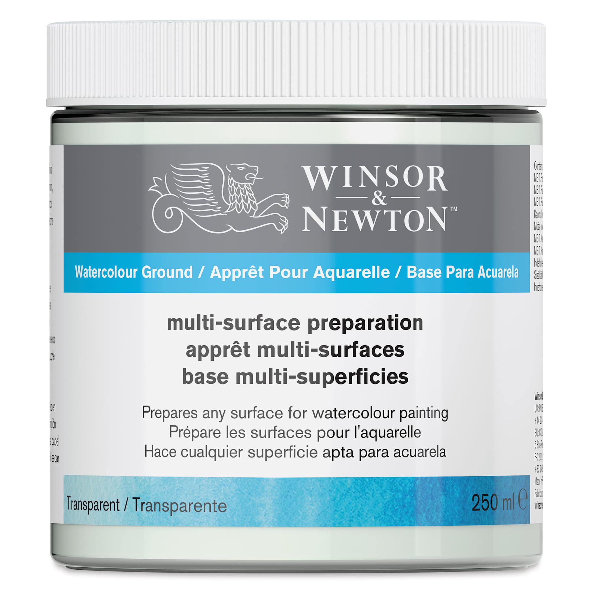 Winsor & Newton Watercolor Ground Multi-Surface Preparation - Transparent, 250 ml