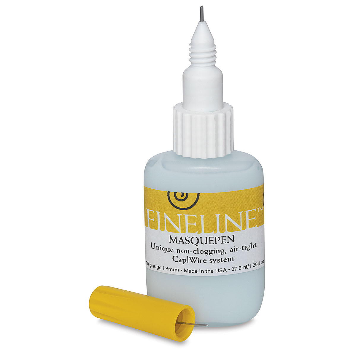 Fineline Masquepen Masking Fluid - Standard Tip, 18 Gauge, applicator cap removed