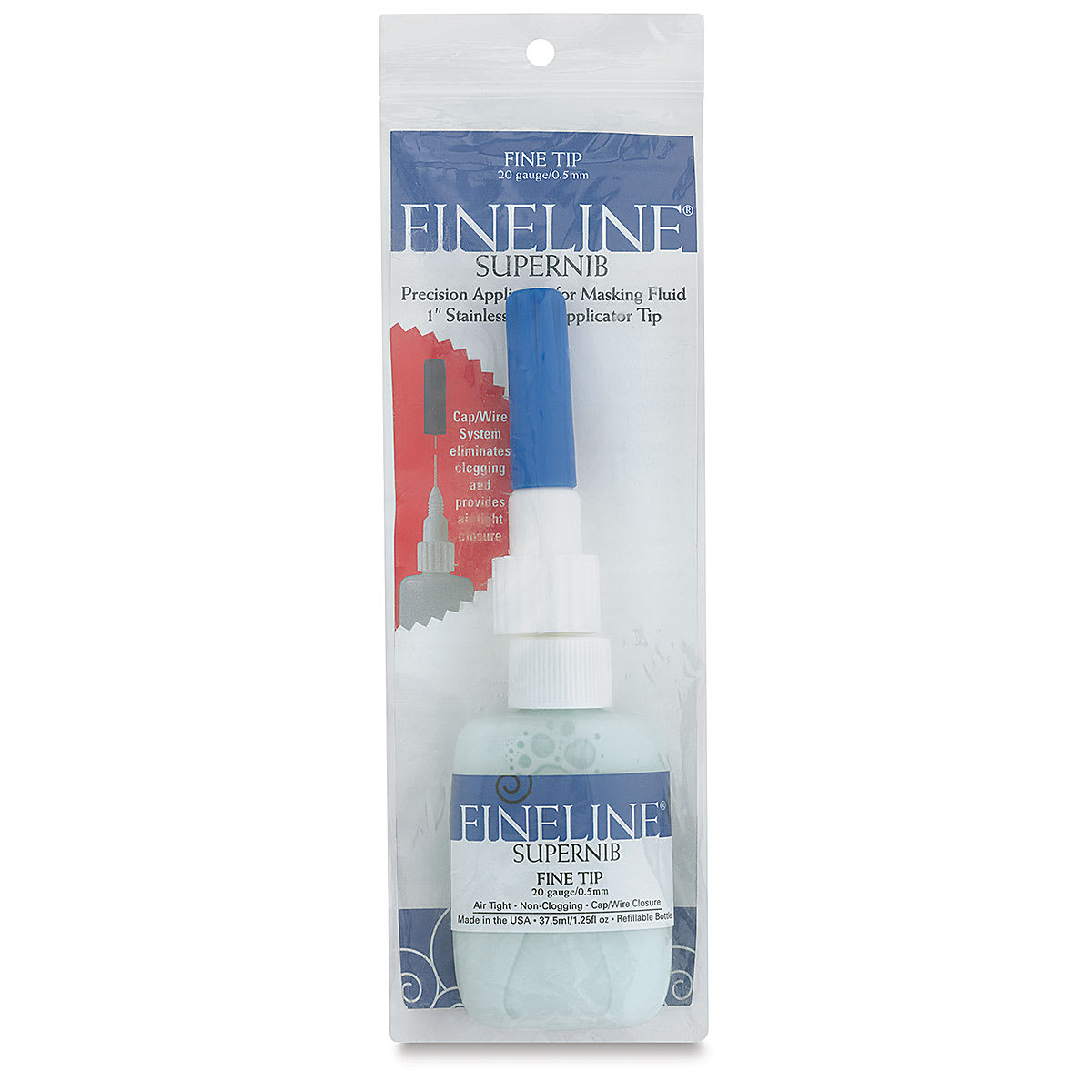 Fineline Supernib Masking Fluid - Fine Tip, 20 Gauge, front of the packaging