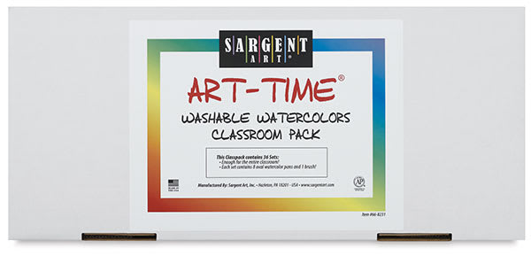 Washable Watercolors, Set of 36 w/ Brush