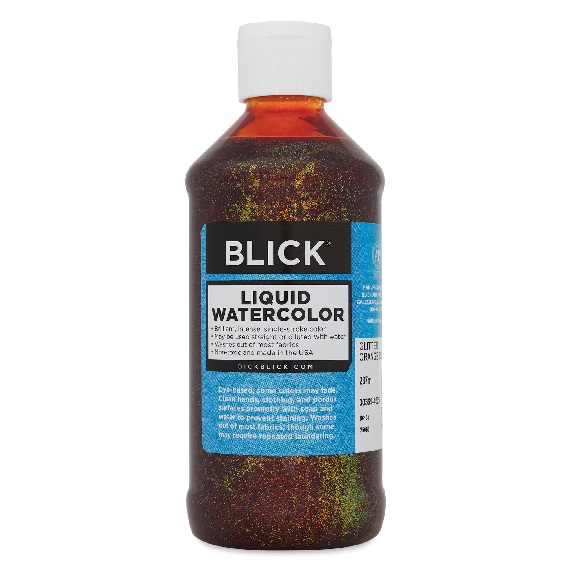 Blick Liquid Watercolors - Glitter Orange, 8 oz
