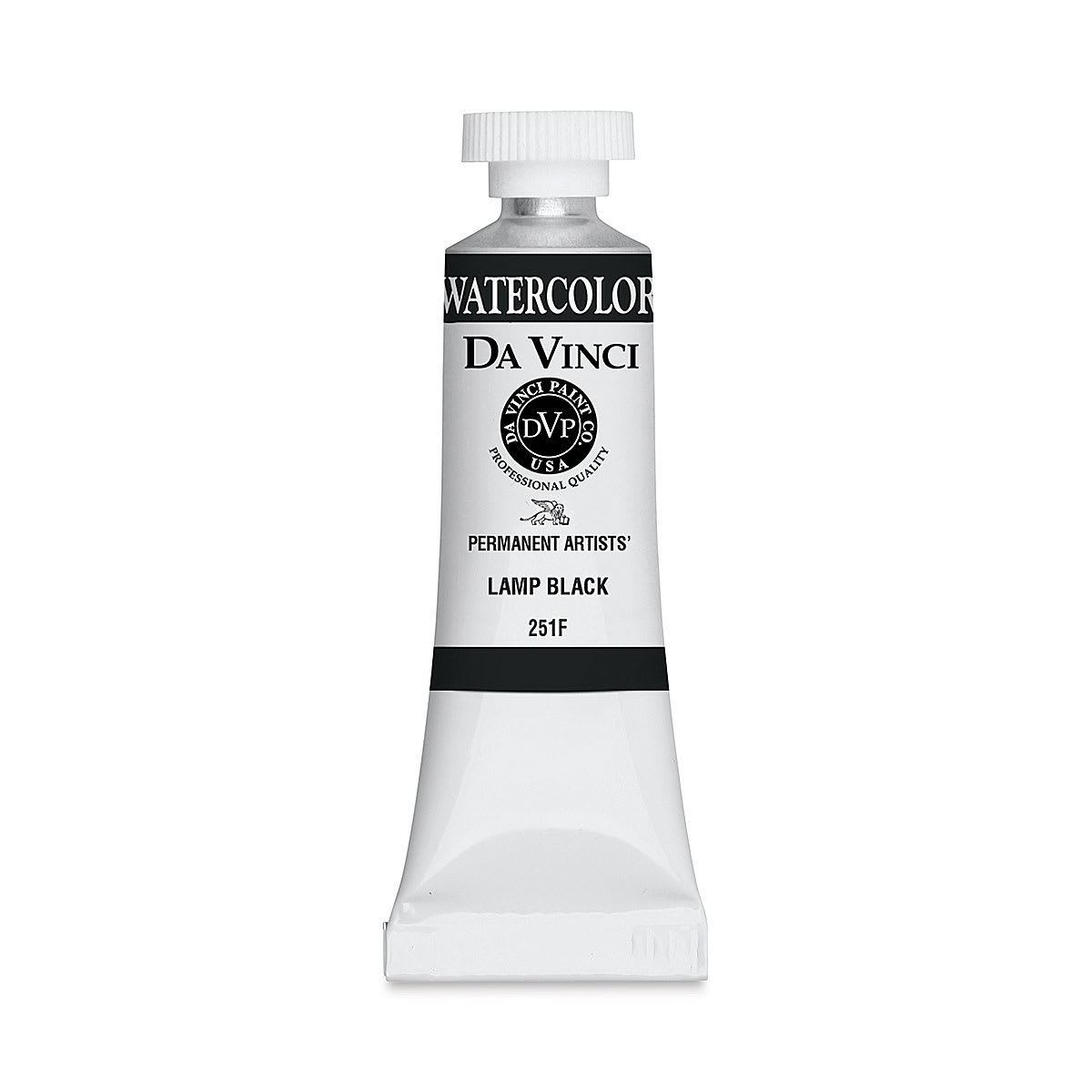 Da Vinci Artists' Permanent Watercolor - Lamp Black, 15 ml tube