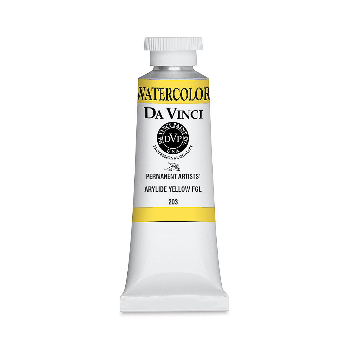 Da Vinci Artists' Permanent Watercolor - Arylide Yellow, 37 ml tube