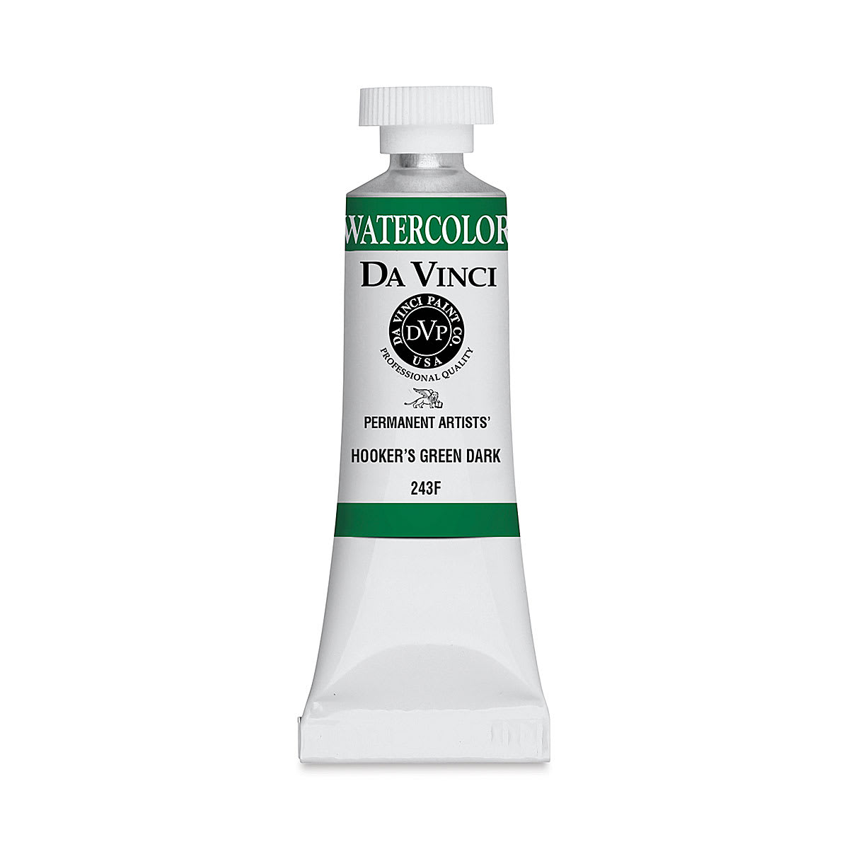 Da Vinci Artists' Permanent Watercolor - Hooker's Green Dark, 15 ml tube