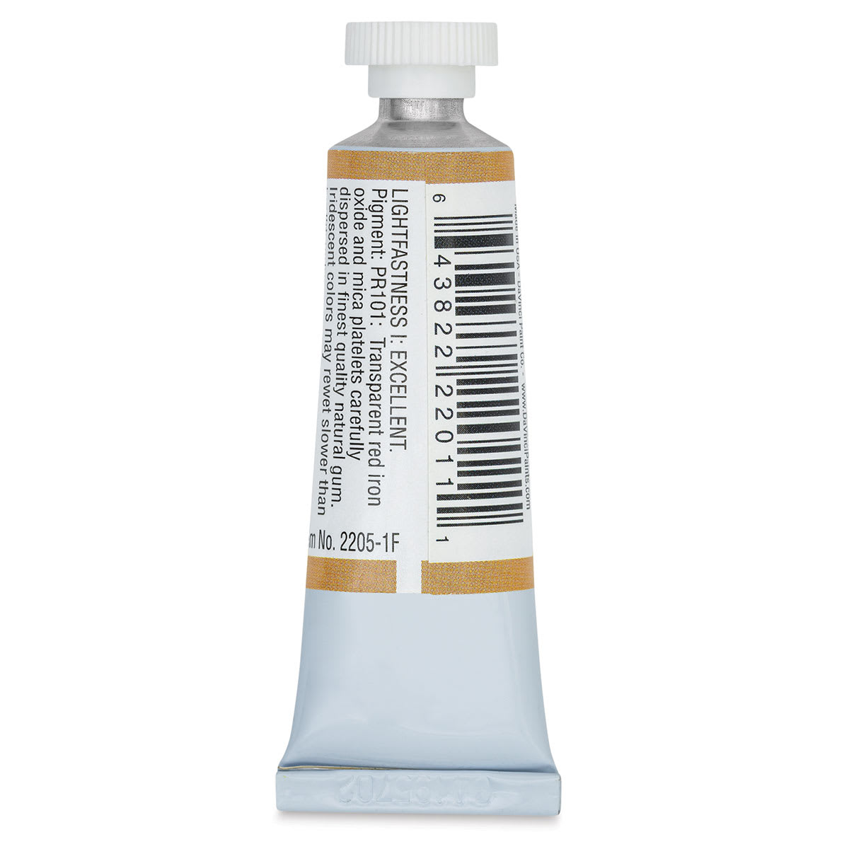 Da Vinci Artists' Permanent Watercolor - Iridescent Burnt Sienna, 15 ml tube back