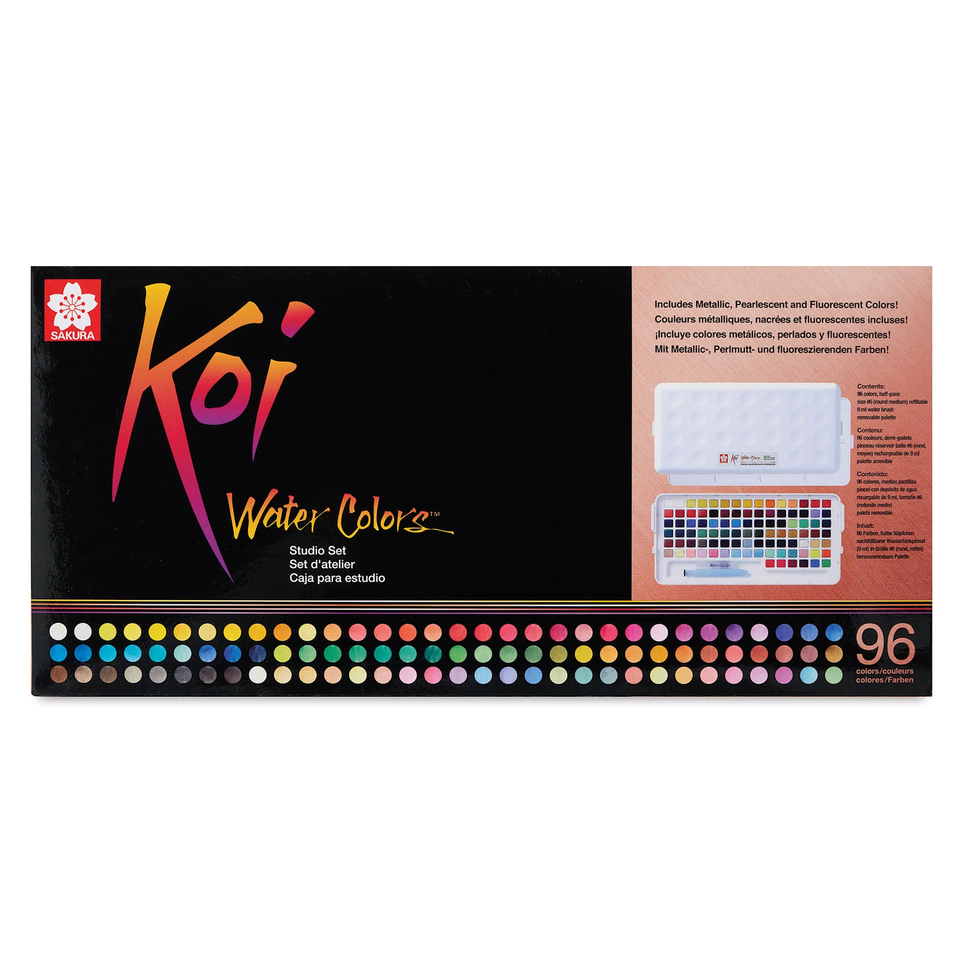 Sakura Koi Watercolor Half Pans - Studio Set of 96 (front of package)