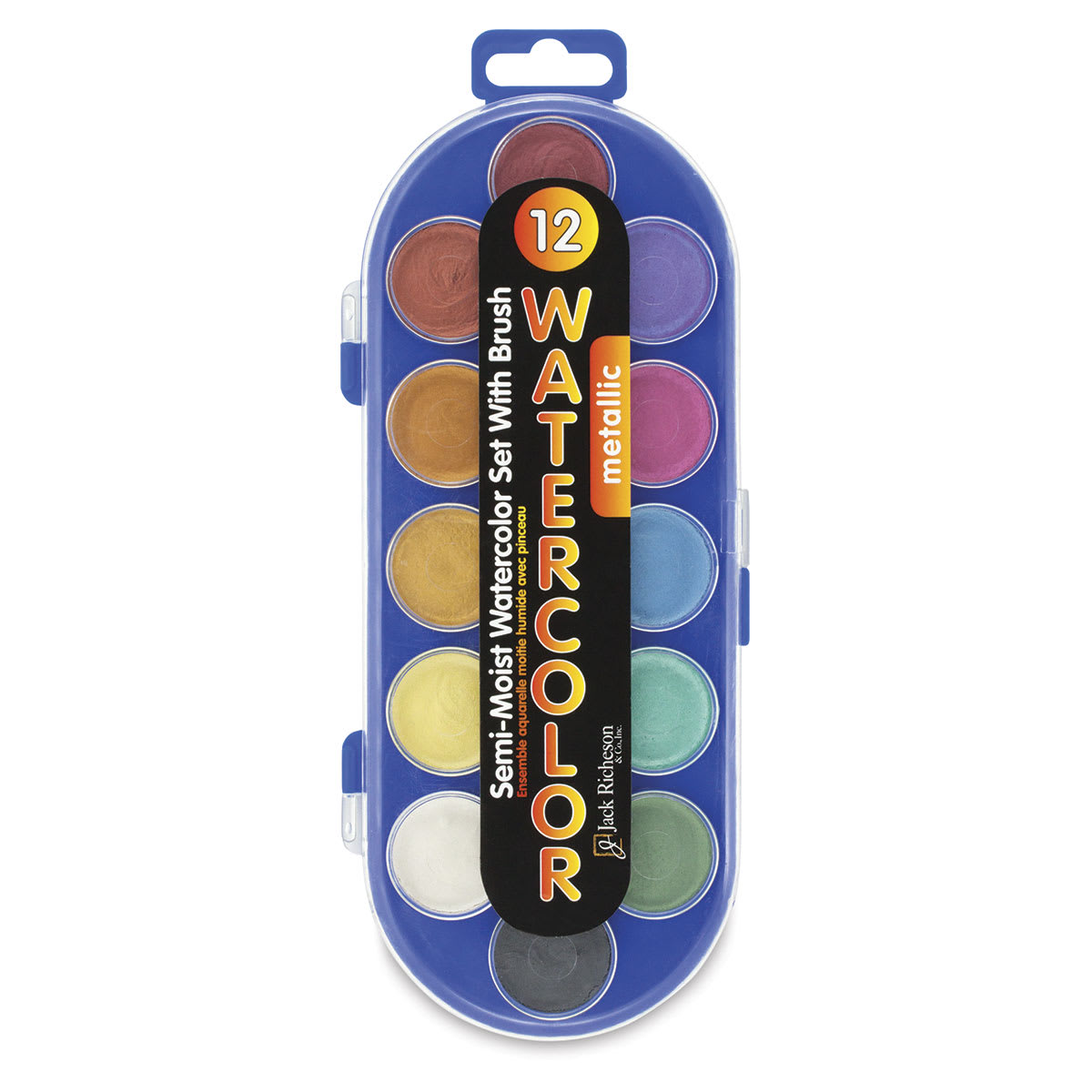 Richeson Opaque Watercolor Pan Set - Metallic, Set of 12