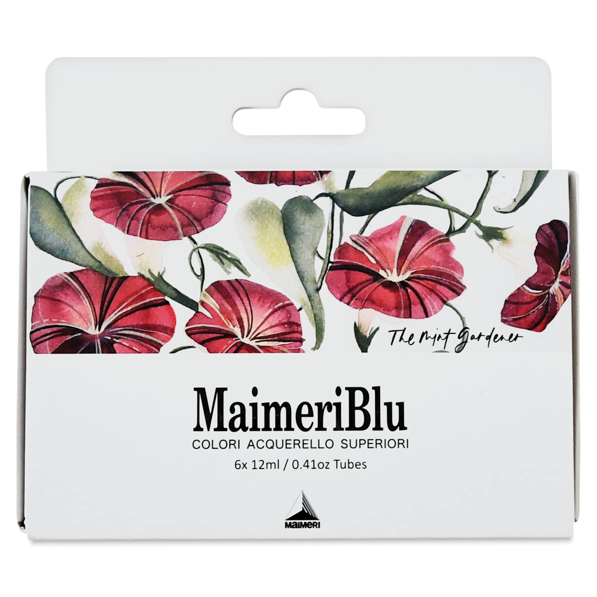 Maimeri Blu Artist Watercolors - Set of 6, Bloom Boldly with Sarah Simon TheMintGardener, 12 ml, front of package