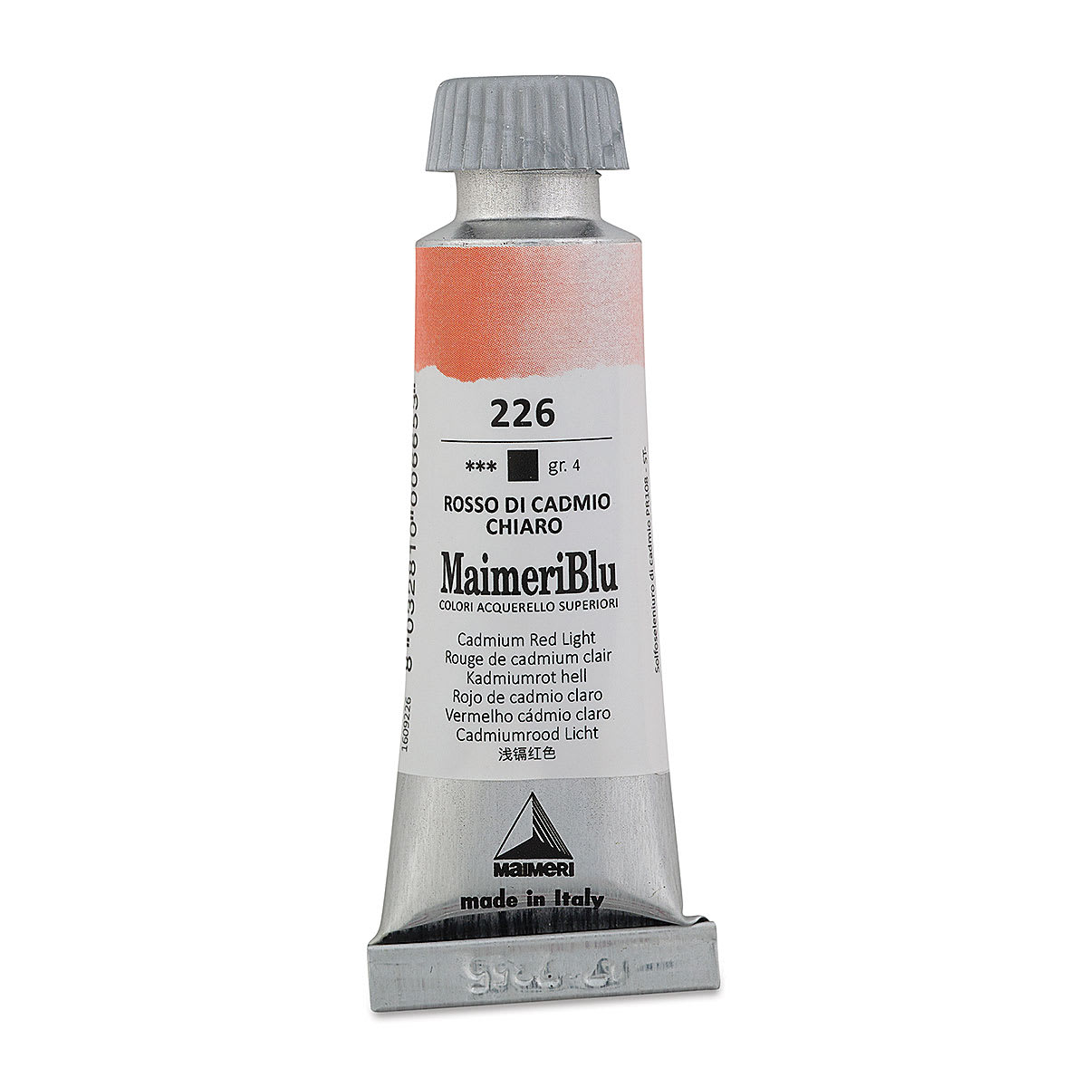 Maimeri Blu Artist Watercolor - Cadmium Red Light, 12 ml Tube