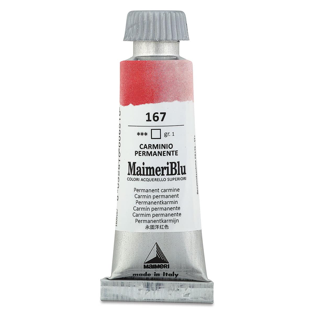 Maimeri Blu Artist Watercolor - Permanent Carmine, 12 ml Tube