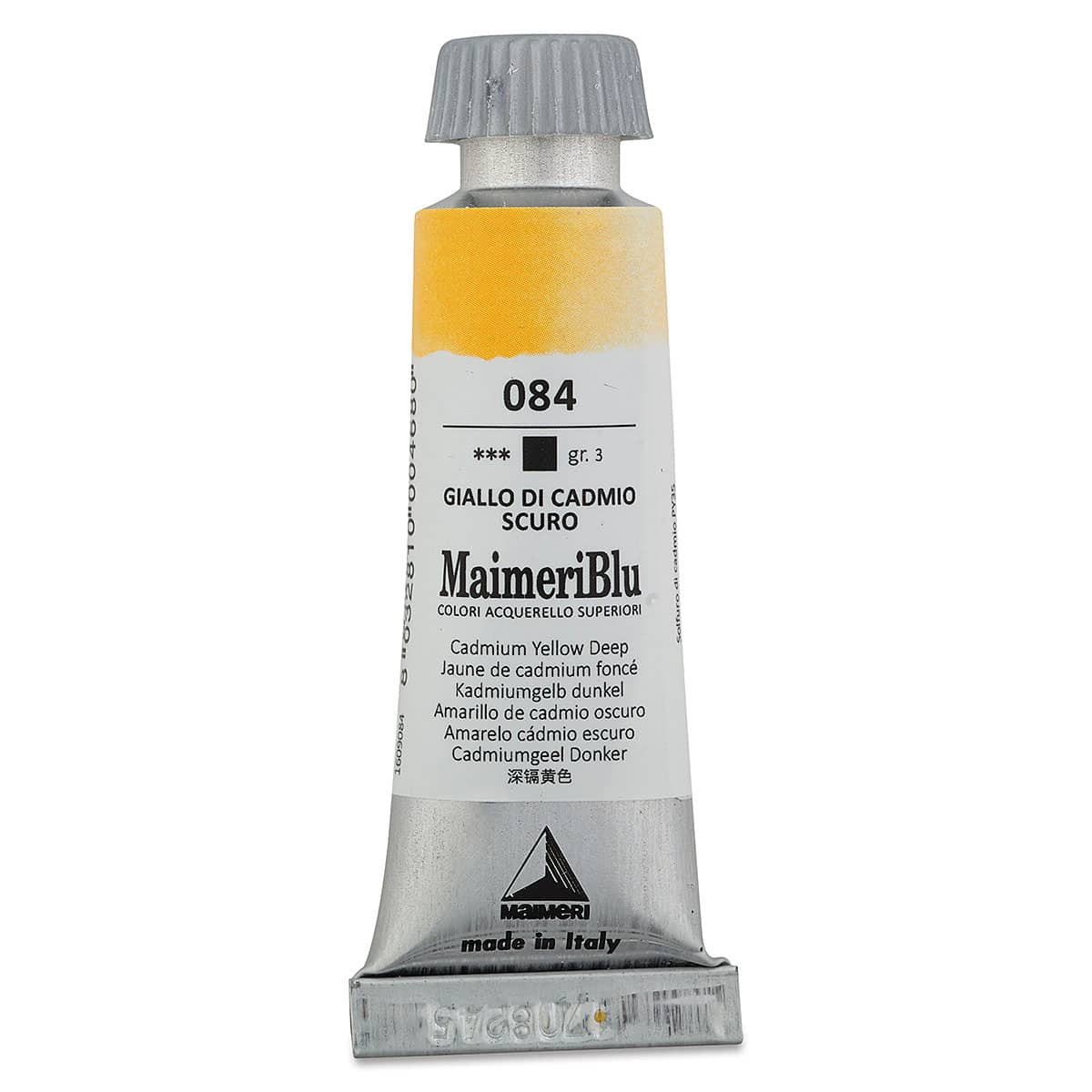 Maimeri Blu Artist Watercolor - Cadmium Yellow Deep, 12 ml Tube
