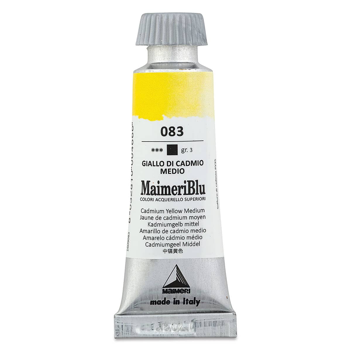 Maimeri Blu Artist Watercolor - Cadmium Yellow Medium, 12 ml Tube