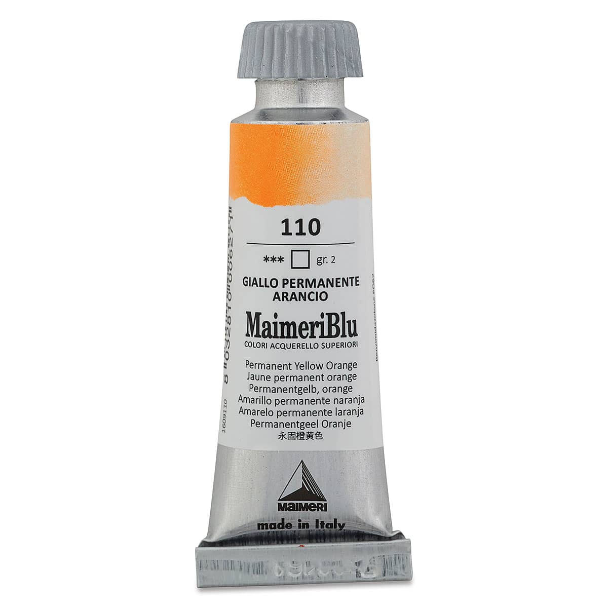 Maimeri Blu Artist Watercolor - Permanent Yellow Orange, 12 ml Tube