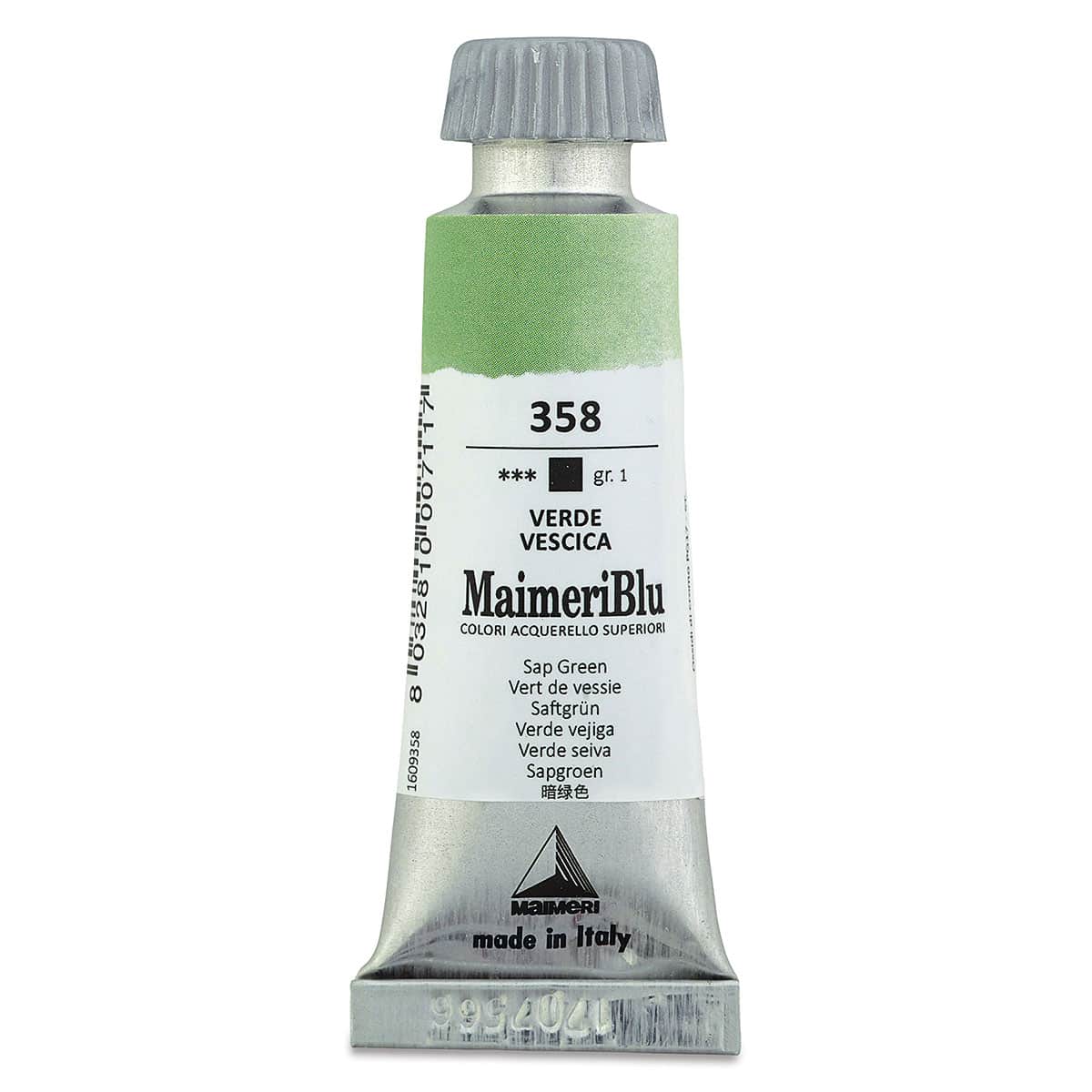Maimeri Blu Artist Watercolor - Sap Green, 12 ml Tube