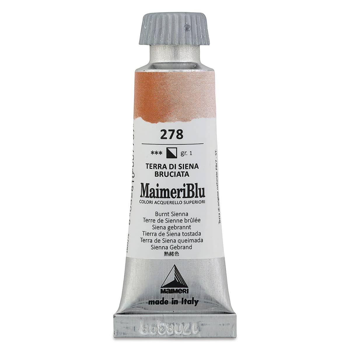 Maimeri Blu Artist Watercolor - Burnt Sienna, 12 ml Tube