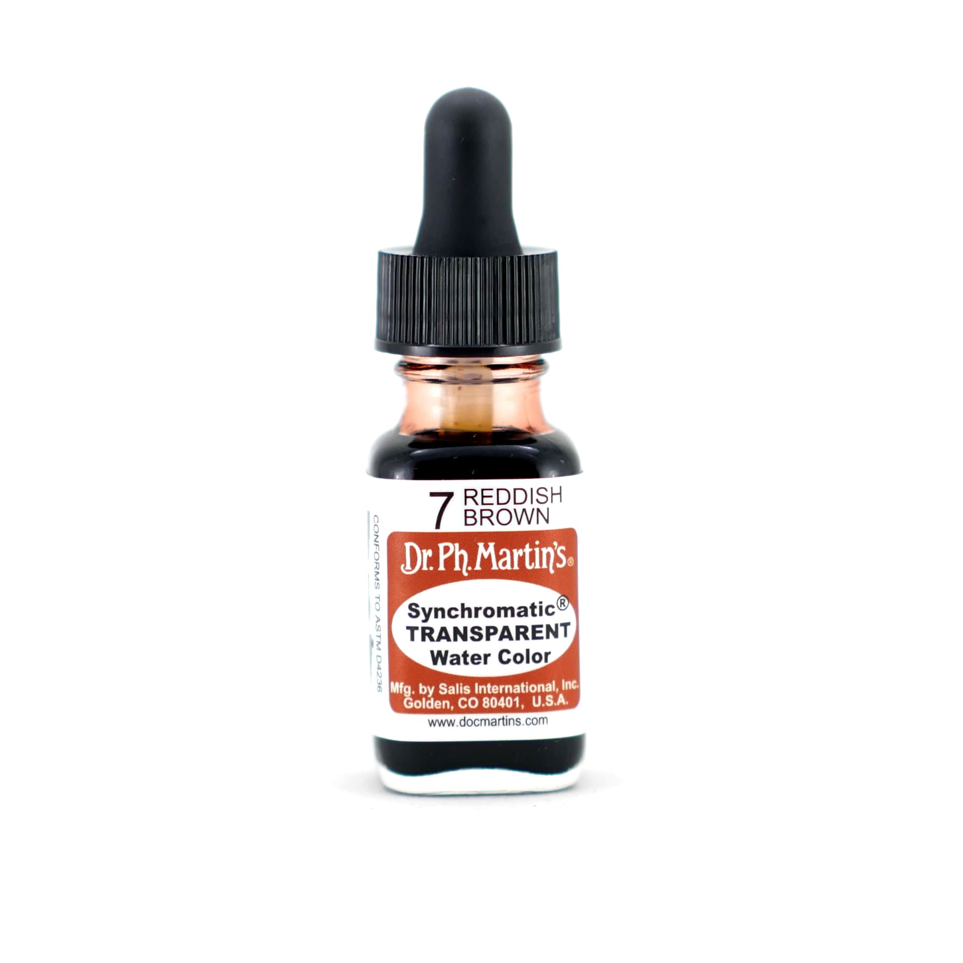 Dr. Ph. Martin's Synchromatic Transparent Watercolor Red Brown 0.5 oz