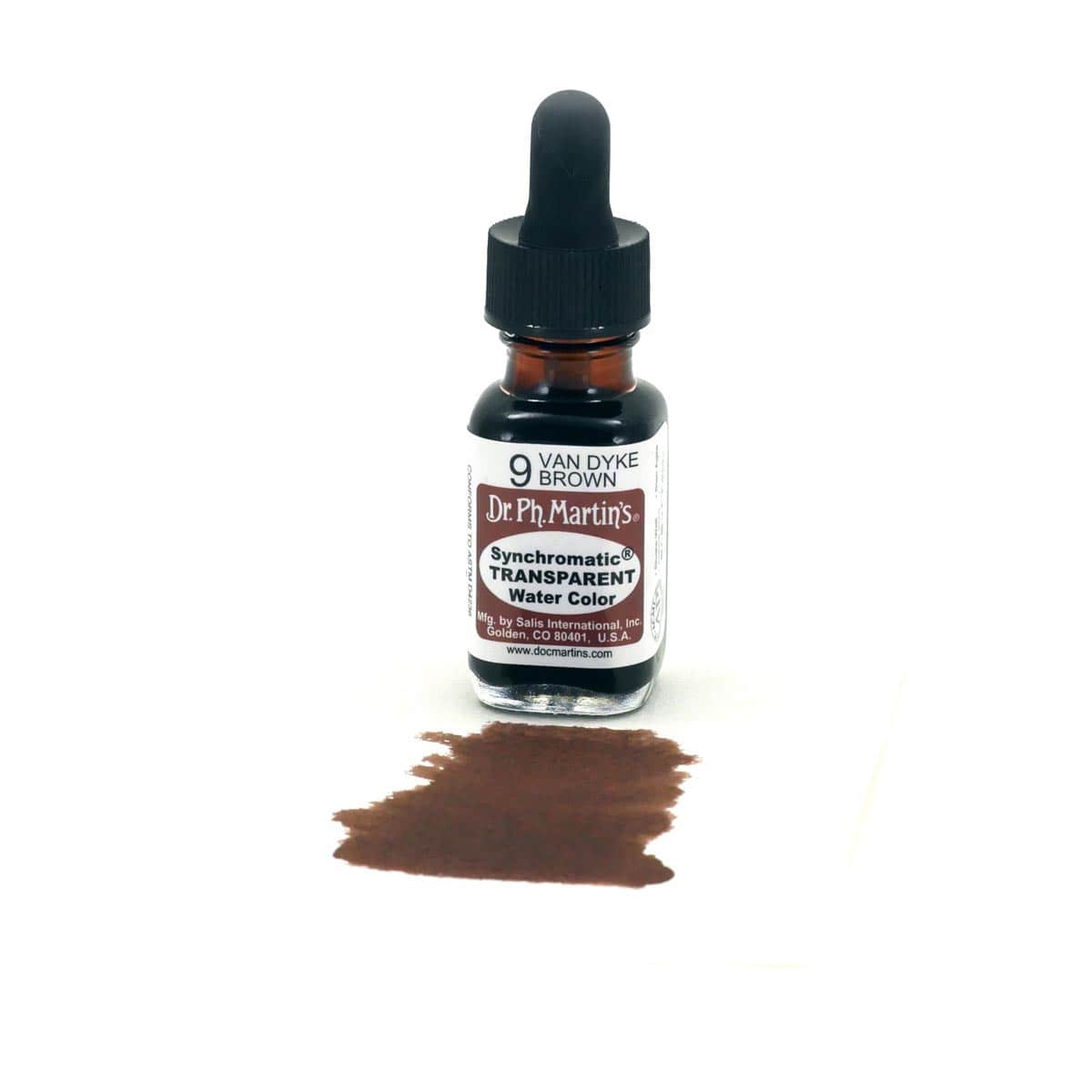 Dr. Ph. Martin's Synchromatic Transparent Watercolor Van Dyke Brown 0.5 oz