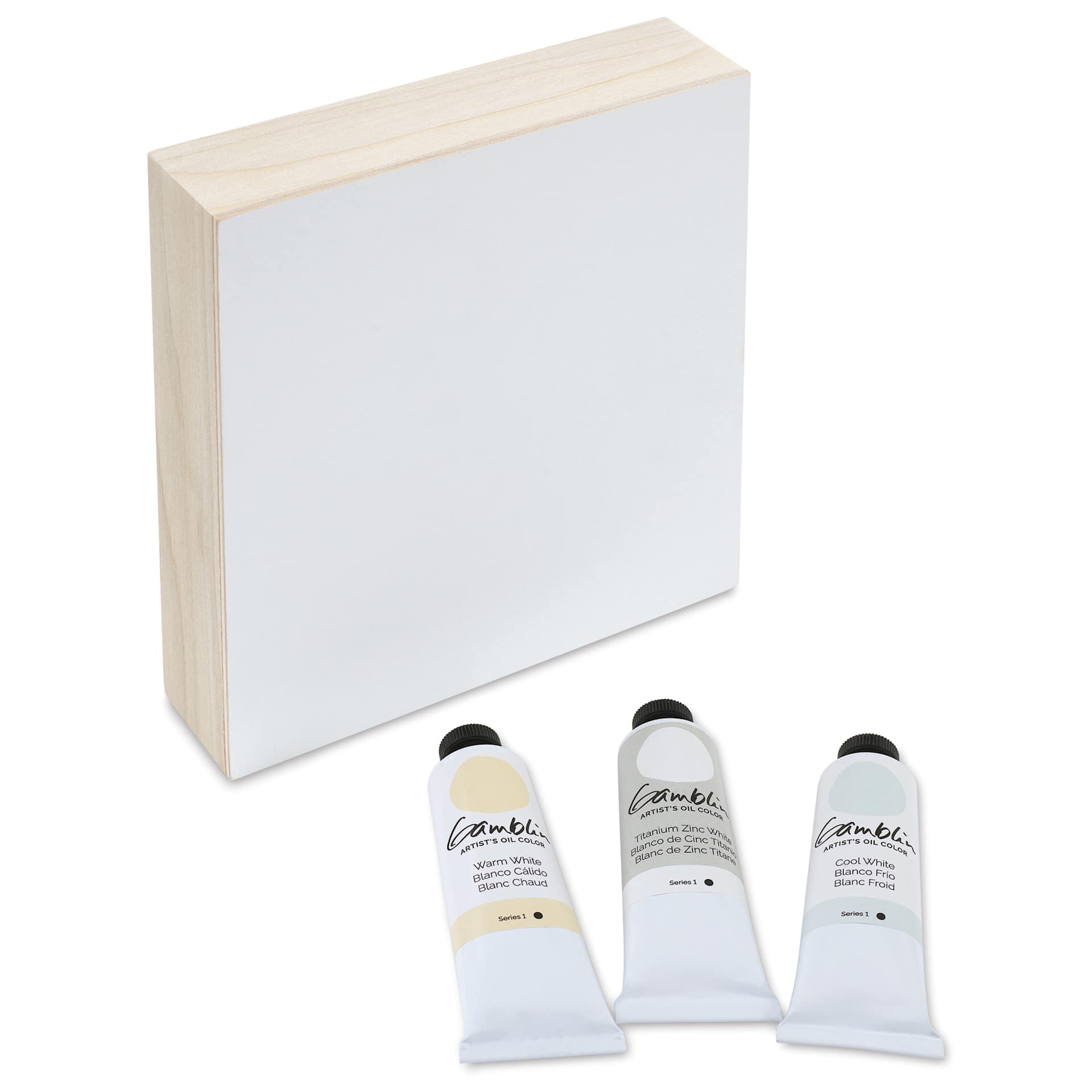 Gamblin Artist's Oil Color - Set of 3, Whites, 37 ml Tubes and panel