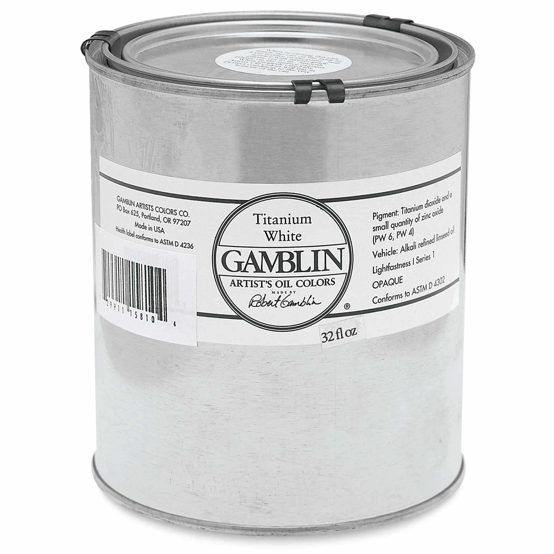 Gamblin Artist's Oil Color - Titanium White, 32 oz Can