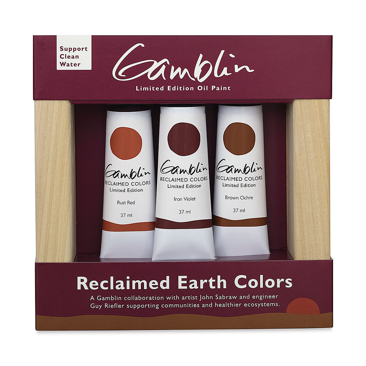Gamblin Artist's Oil Colors - Reclaimed Earth Colors Set - front of packaging