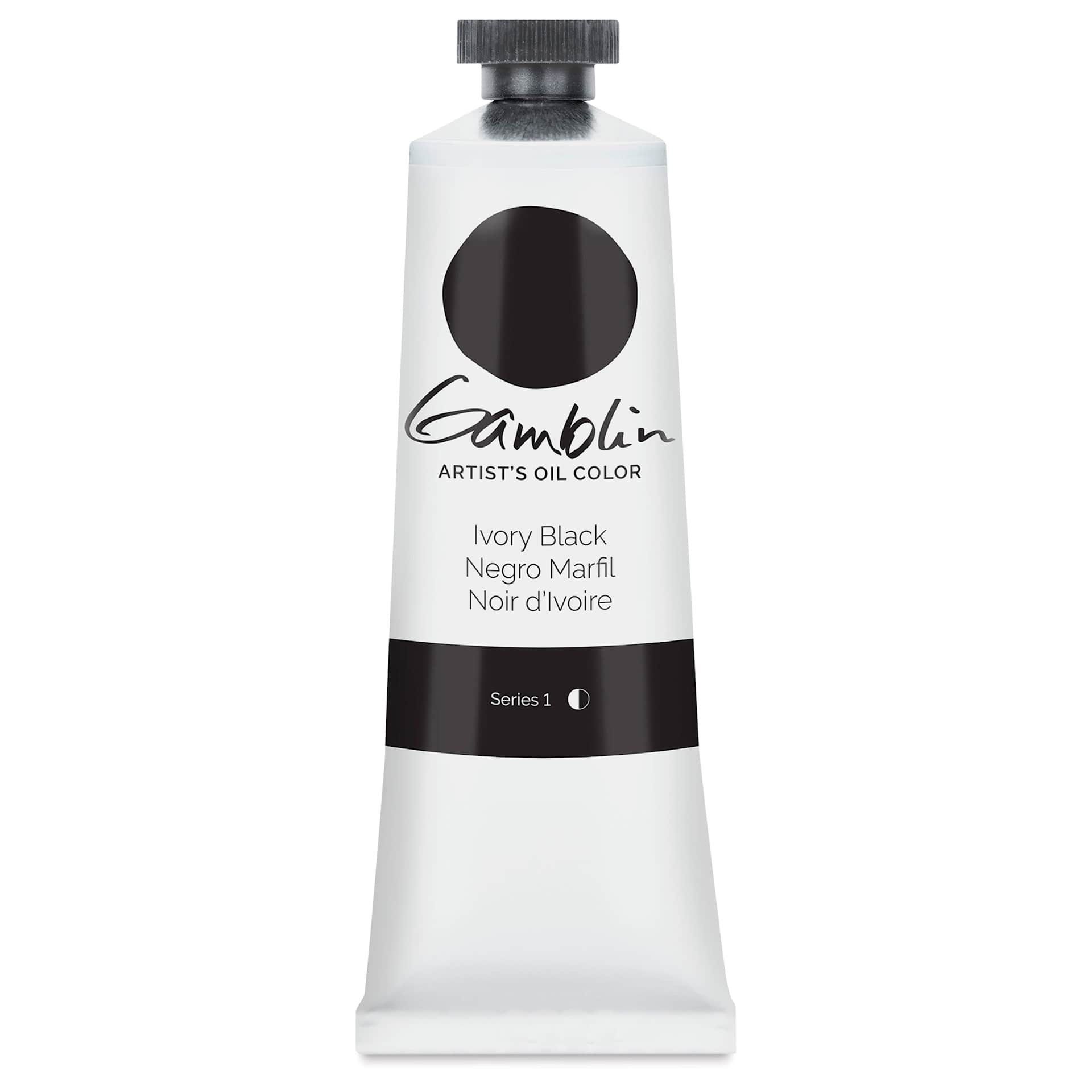 Gamblin Artist's Oil Color - Ivory Black, 37 ml tube