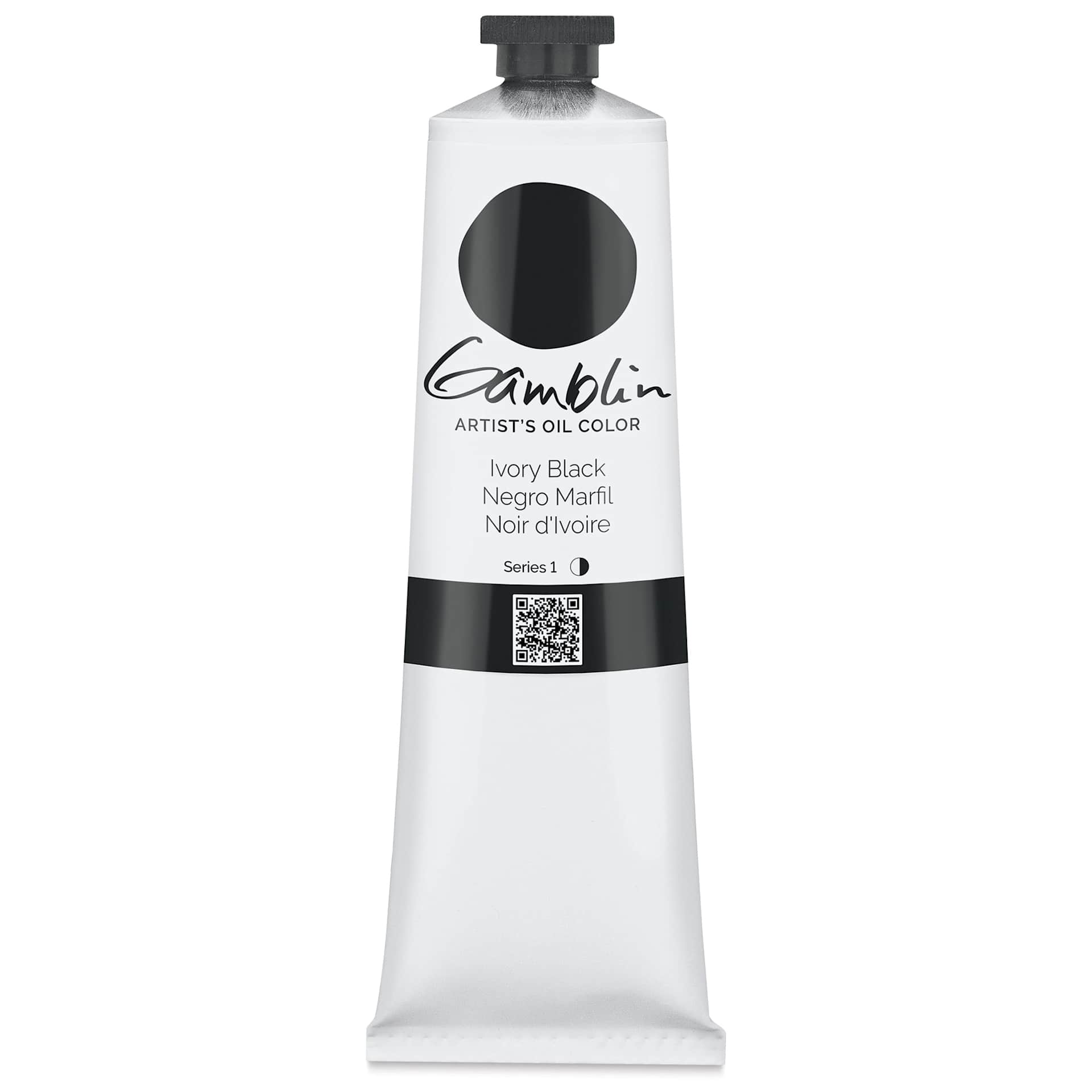 Gamblin Artist's Oil Color - Ivory Black, 150 ml tube