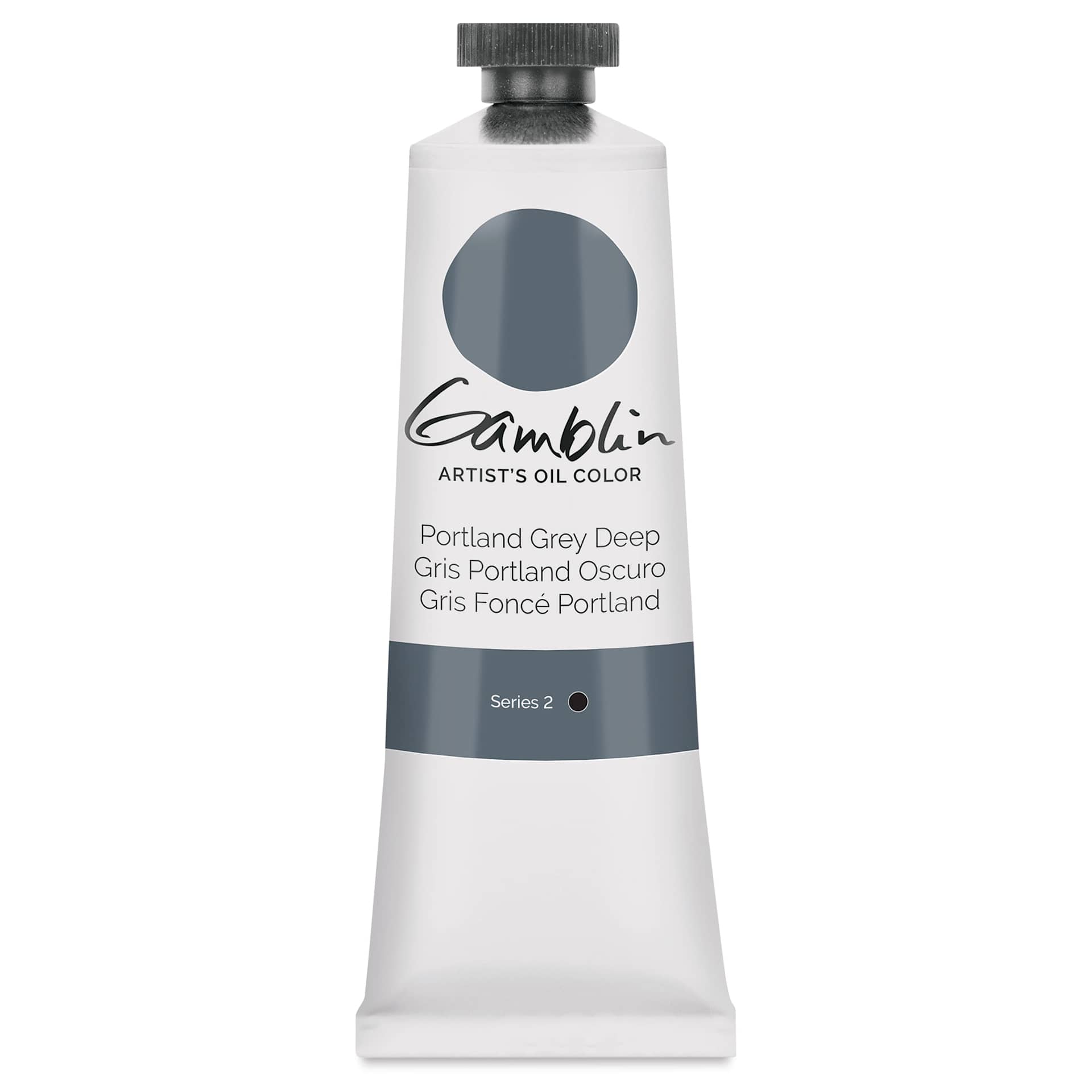 Gamblin Artist's Oil Color - Portland Grey Deep, 37 ml tube