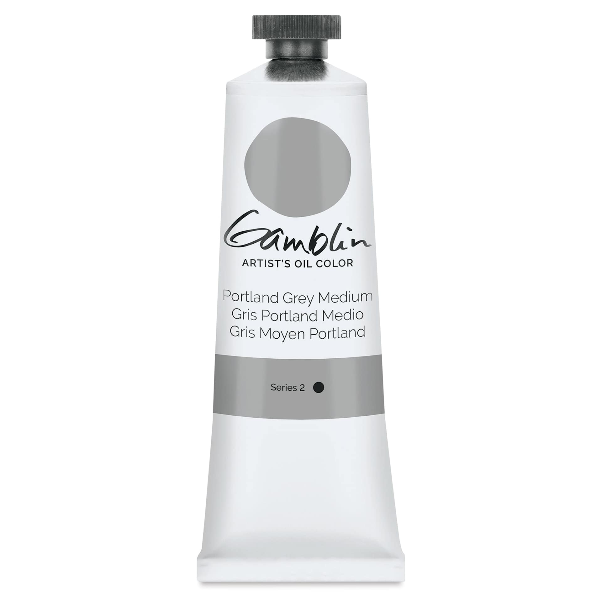 Gamblin Artist's Oil Color - Portland Grey Medium, 37 ml tube