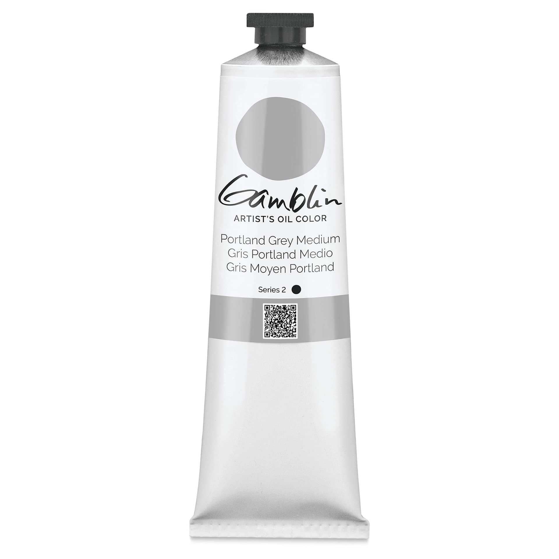 Gamblin Artist's Oil Color - Portland Grey Medium, 150 ml tube