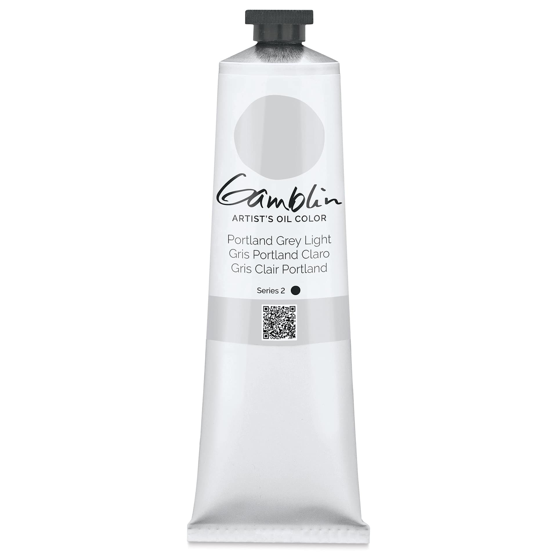 Gamblin Artist's Oil Color - Portland Grey Light, 150 ml tube