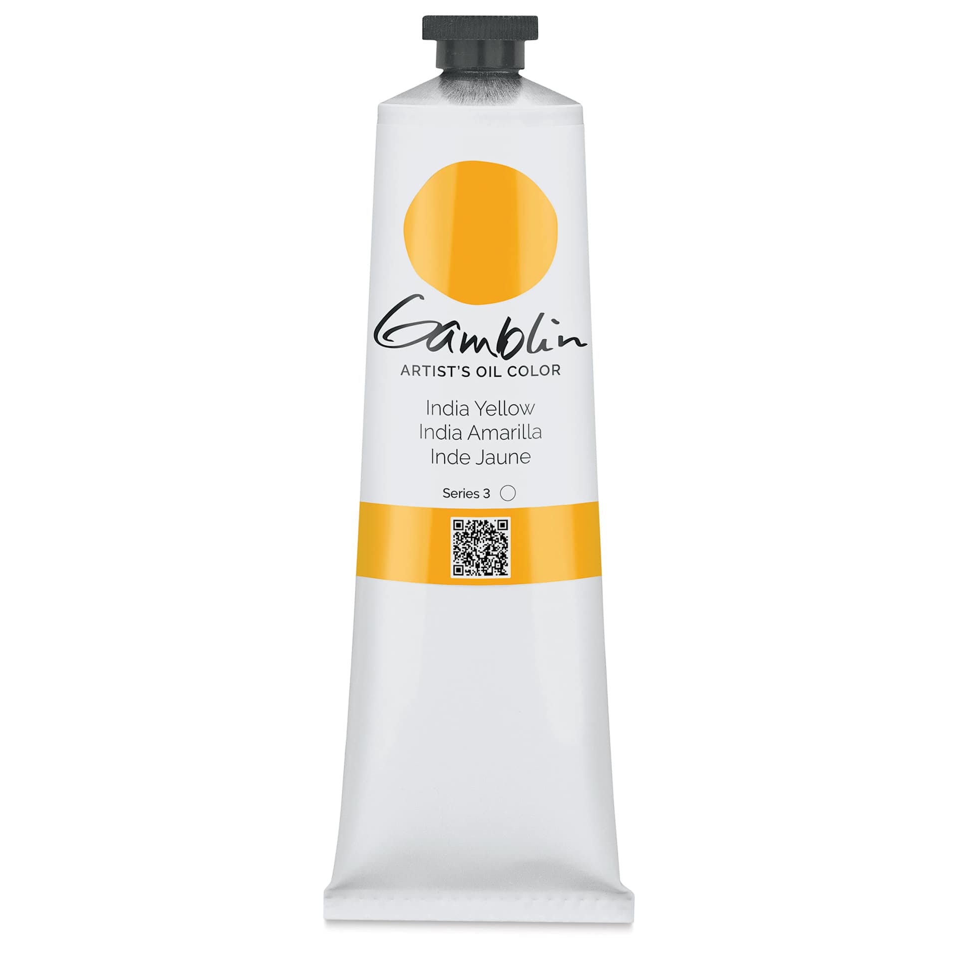 Gamblin Artist's Oil Color - India Yellow, 150 ml tube