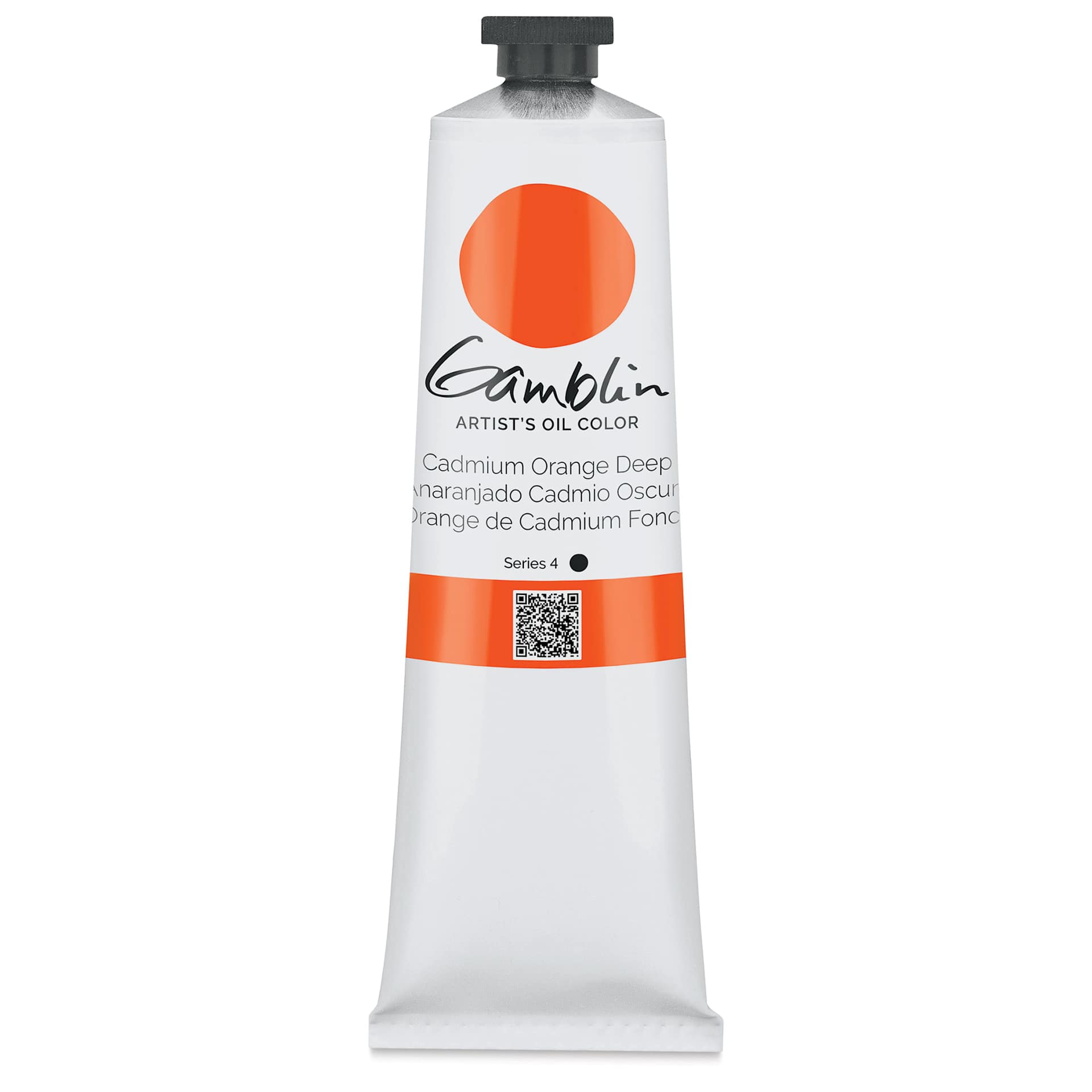Gamblin Artist's Oil Color - Cadmium Orange Deep, 150 ml tube
