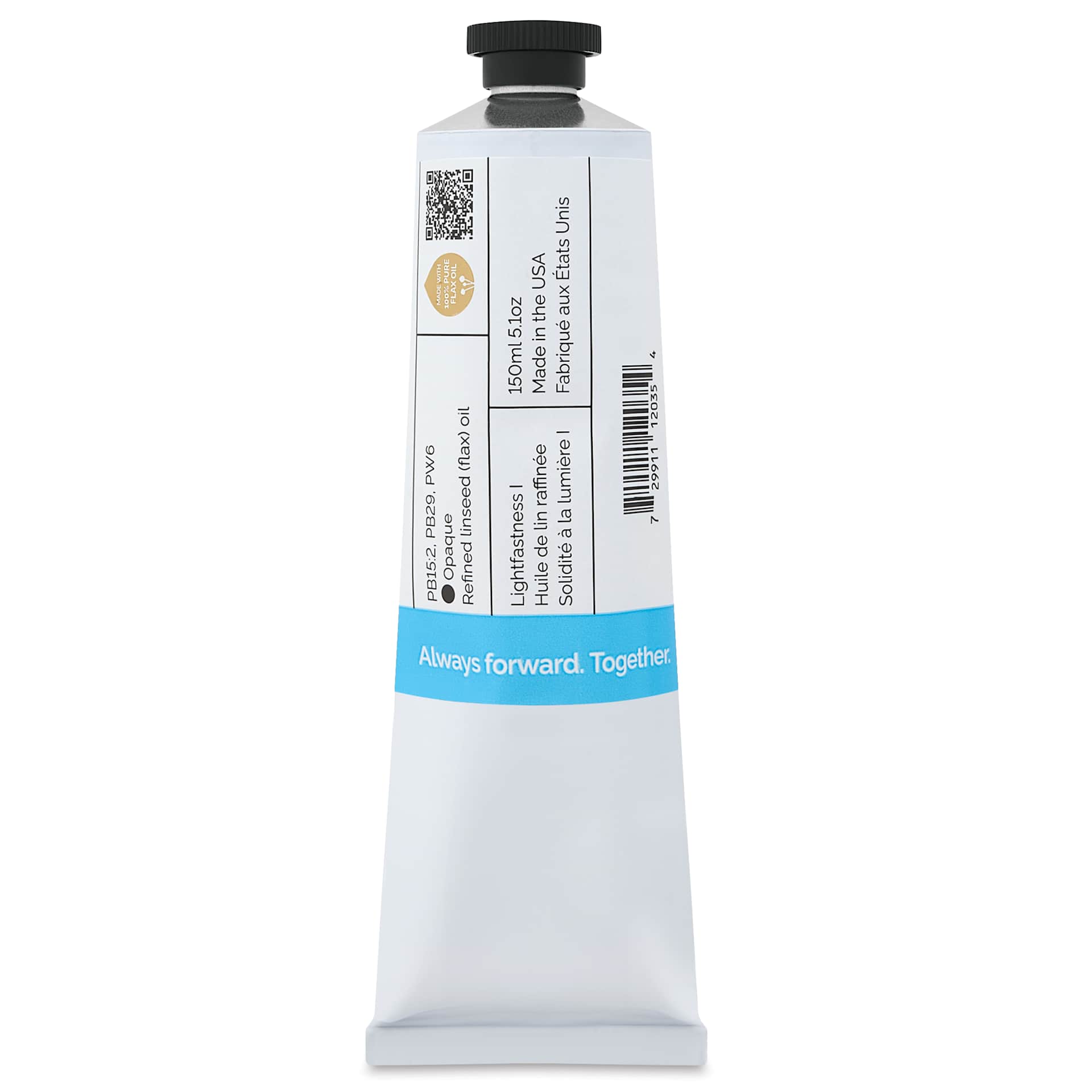 Gamblin Artist's Oil Color - Azure, 150 ml tube back