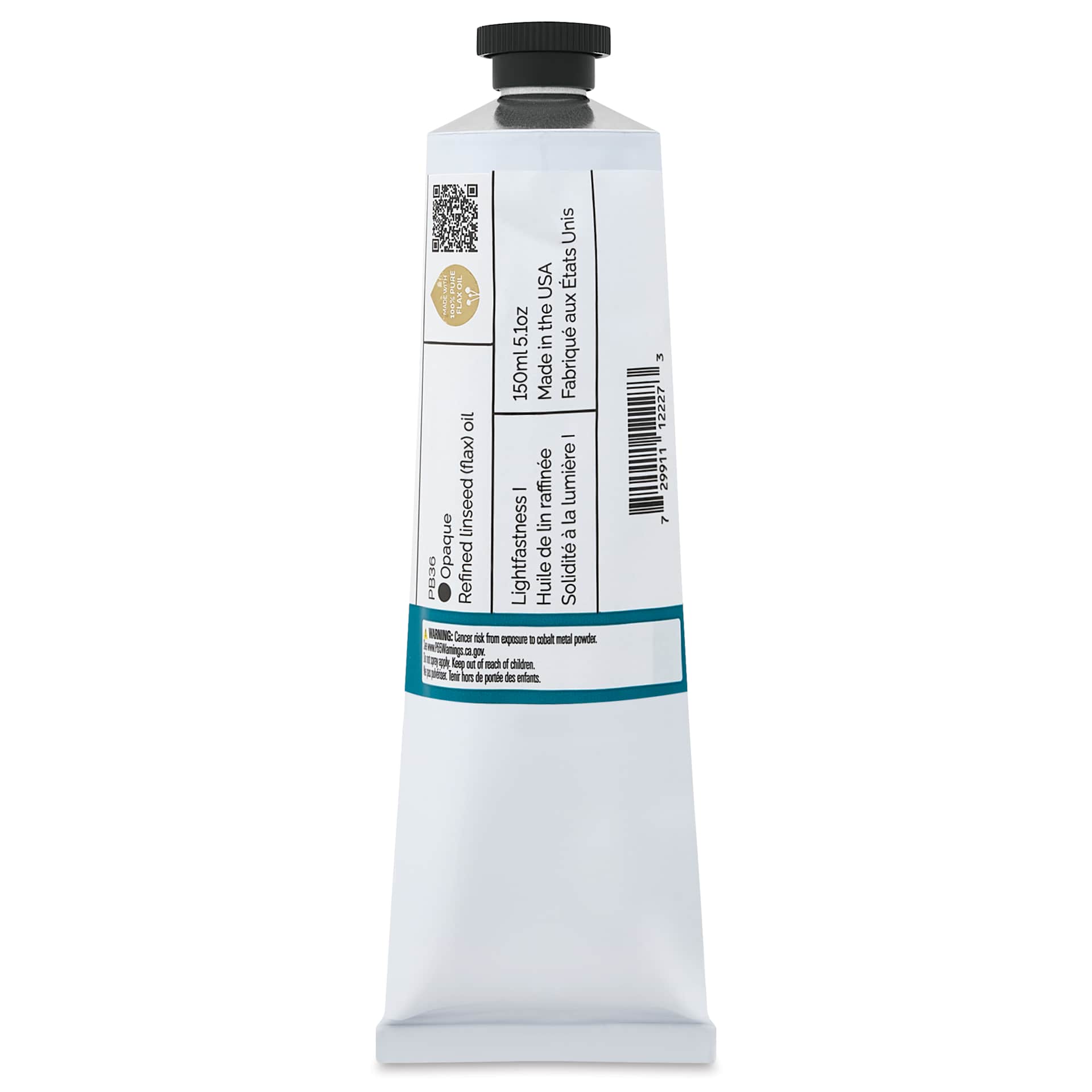 Gamblin Artist's Oil Color - Cobalt Turquoise, 150 ml tube back