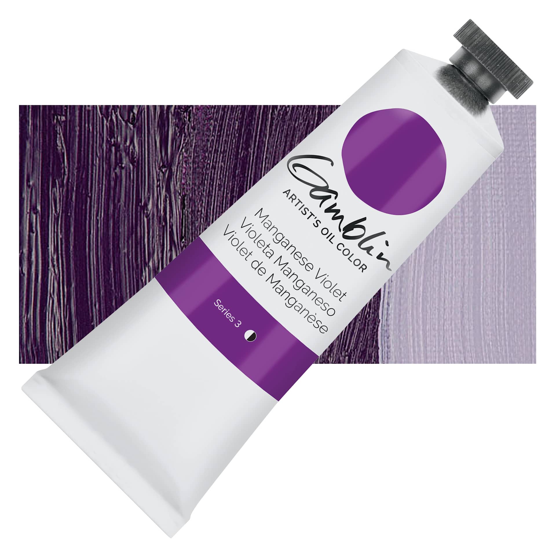 Gamblin Artist's Oil Color - Manganese Violet, 37 ml tube and swatch