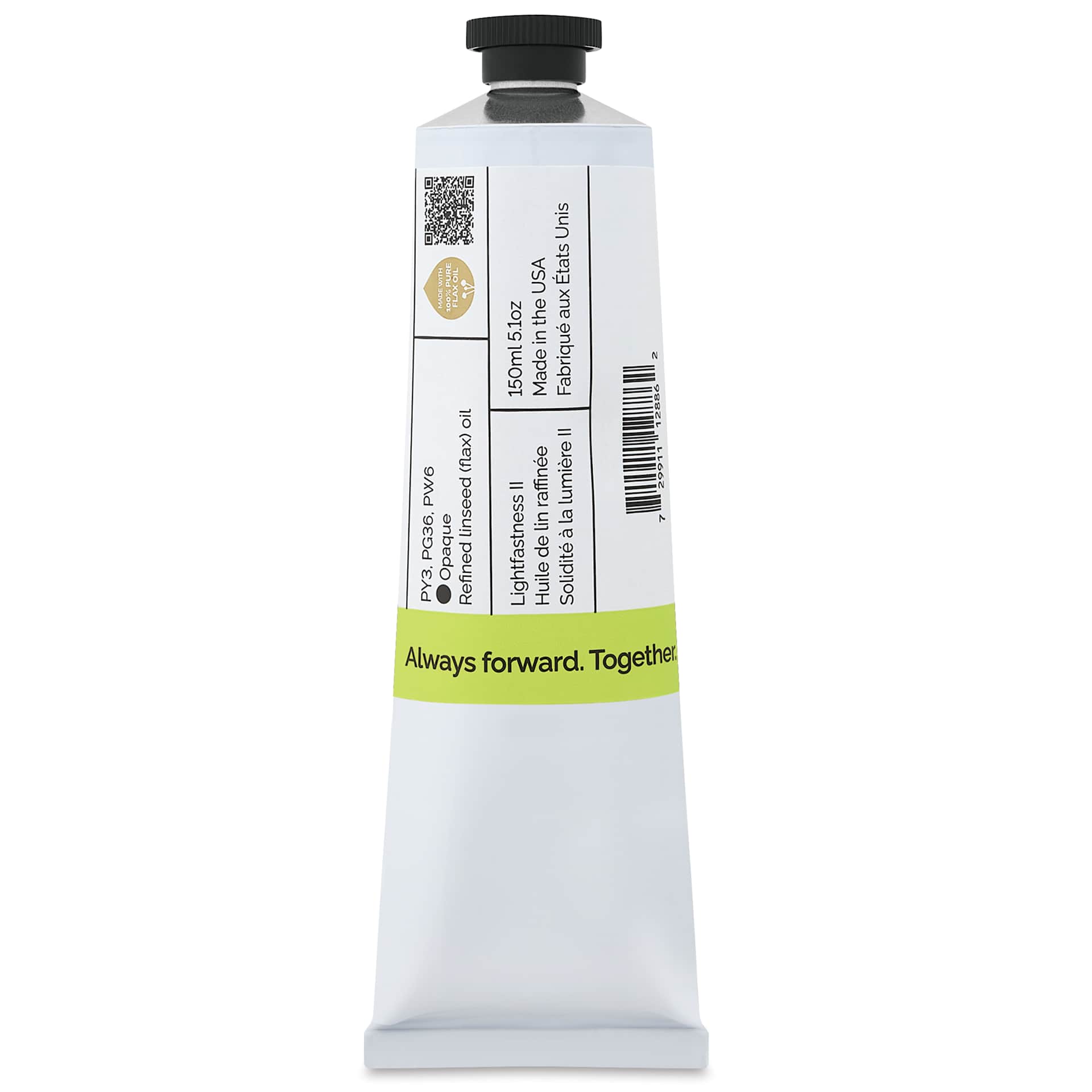 Gamblin Artist's Oil Color - Radiant Warm Green, 150 ml tube back