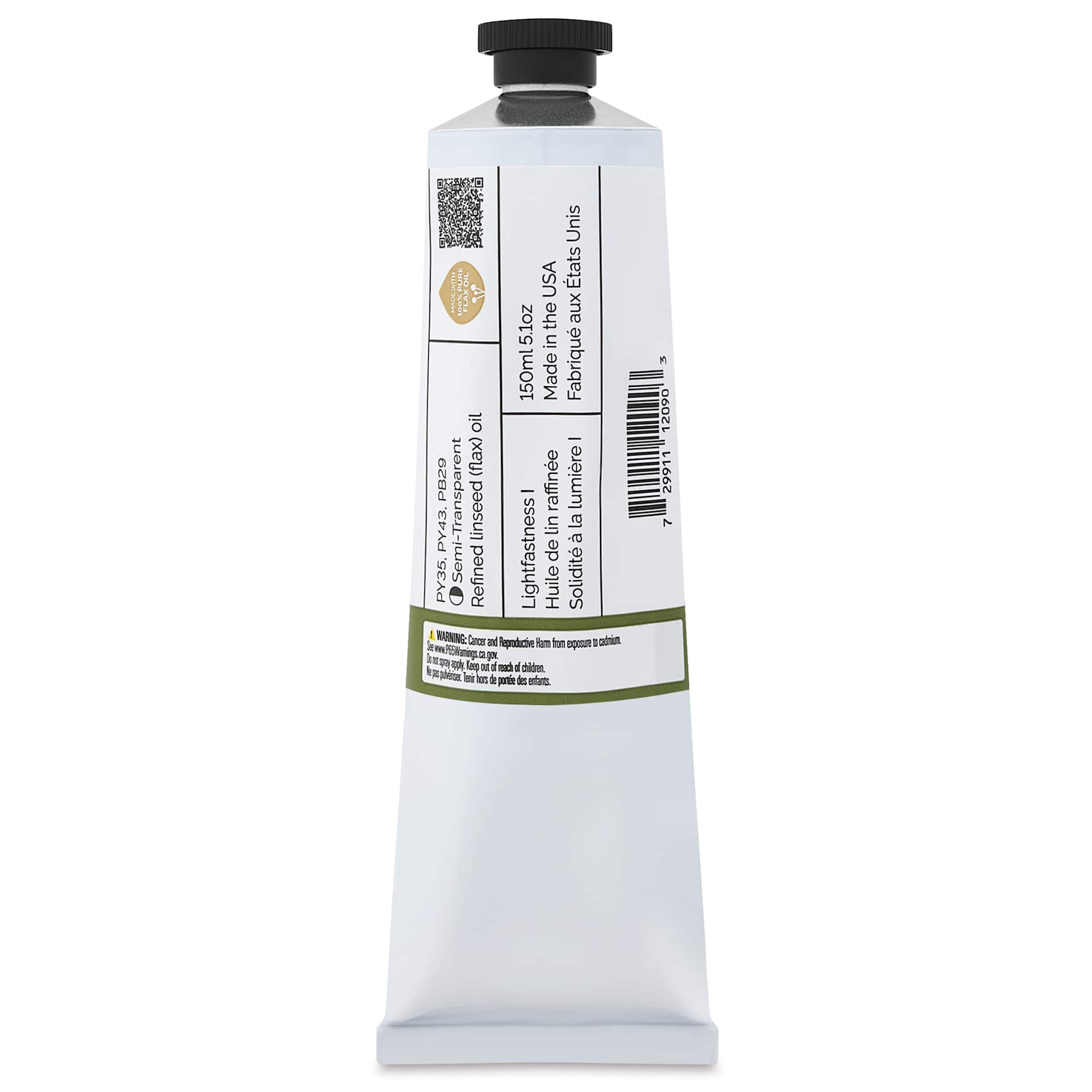 Gamblin Artist's Oil Color - Bush Green, 150 ml tube back