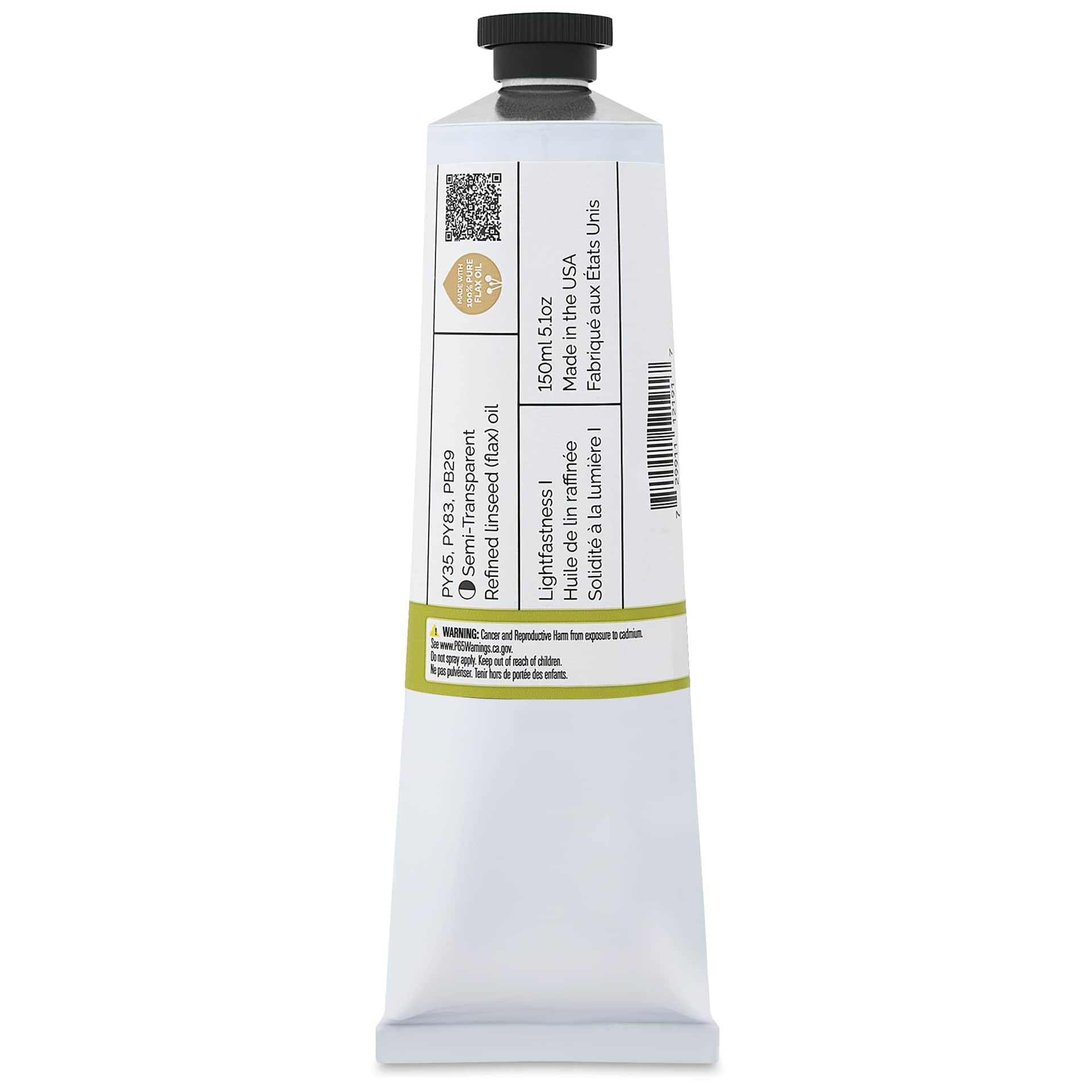 Gamblin Artist's Oil Color - Canopy Green, 150 ml tube back