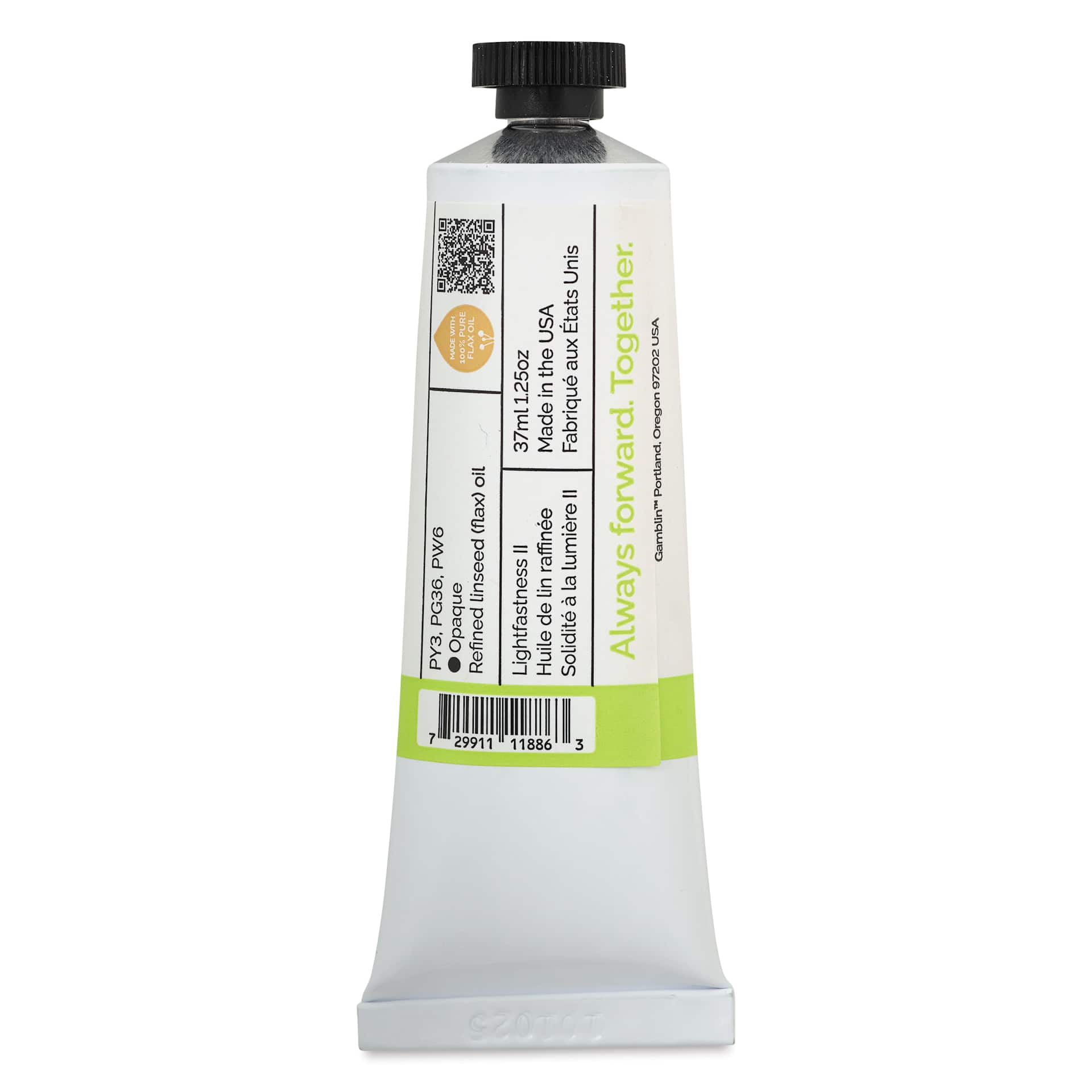 Gamblin Artist's Oil Color - Radiant Warm Green, 37 ml tubeback